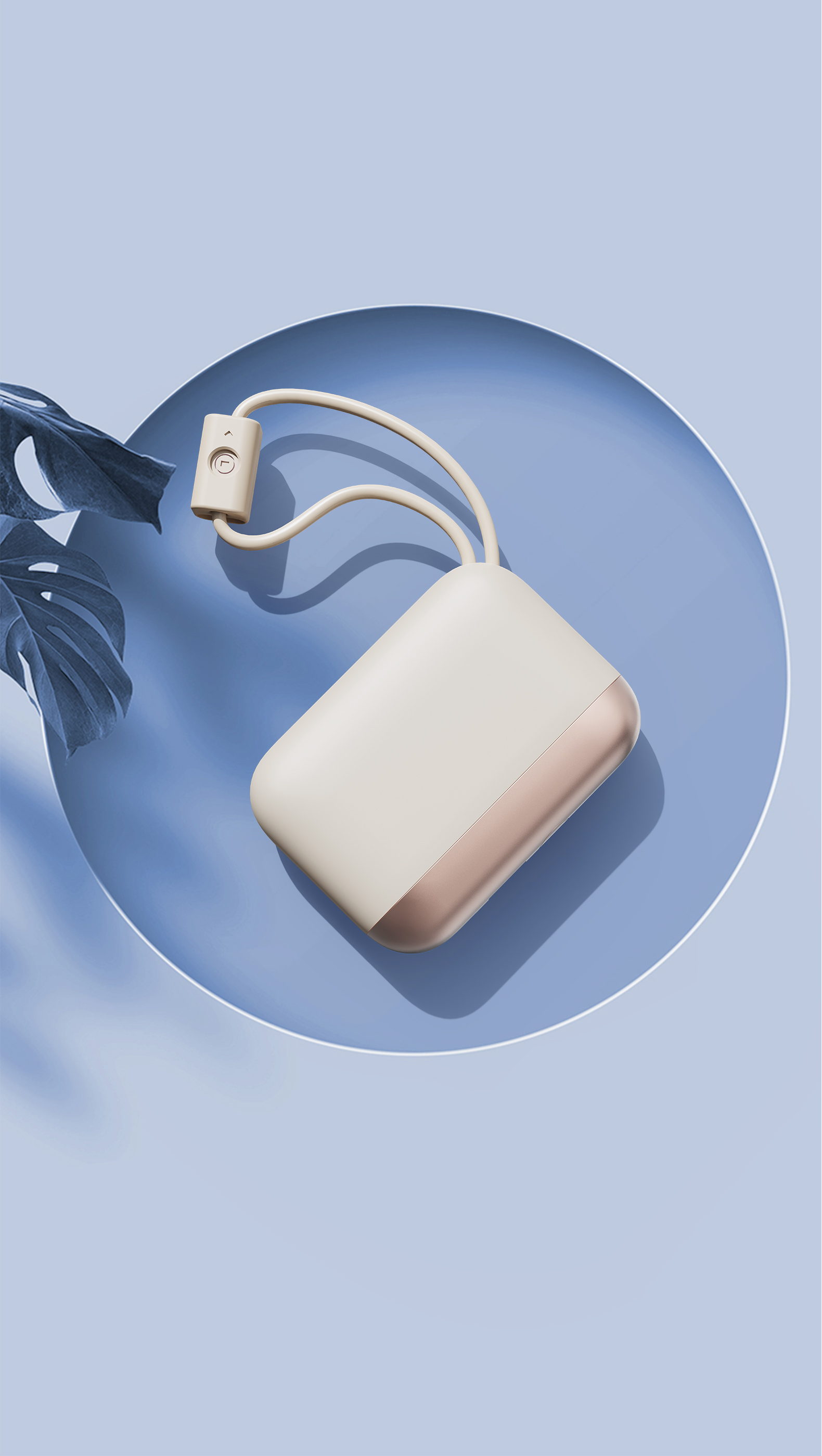 Mini charging treasure，Own line，cobblestone，Light luxury，portable source，Women's Market，Portable，