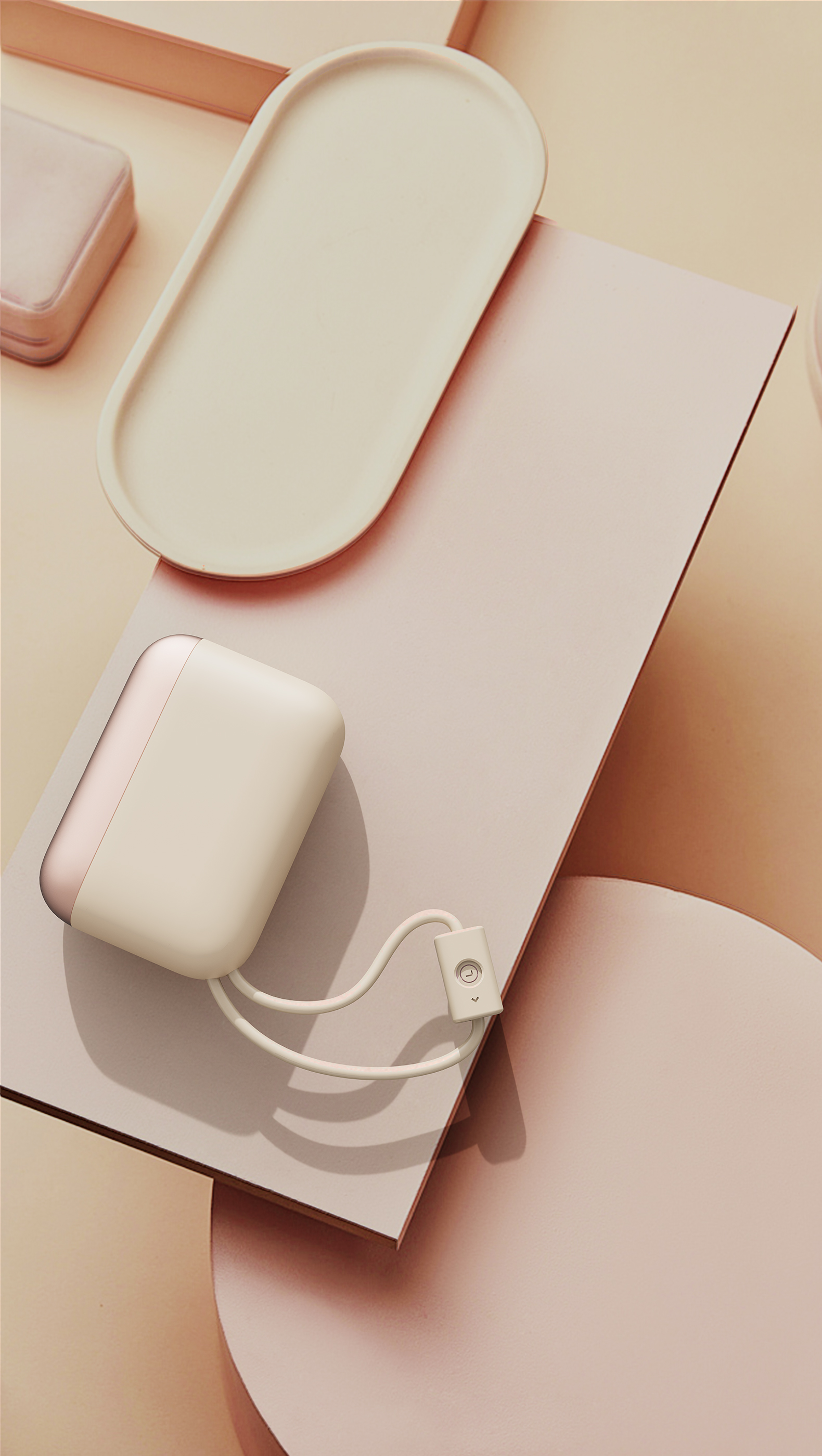 Mini charging treasure，Own line，cobblestone，Light luxury，portable source，Women's Market，Portable，