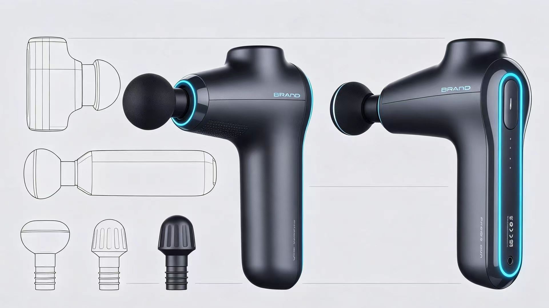 product design，Appearance design，Creative design，Fascia gun，