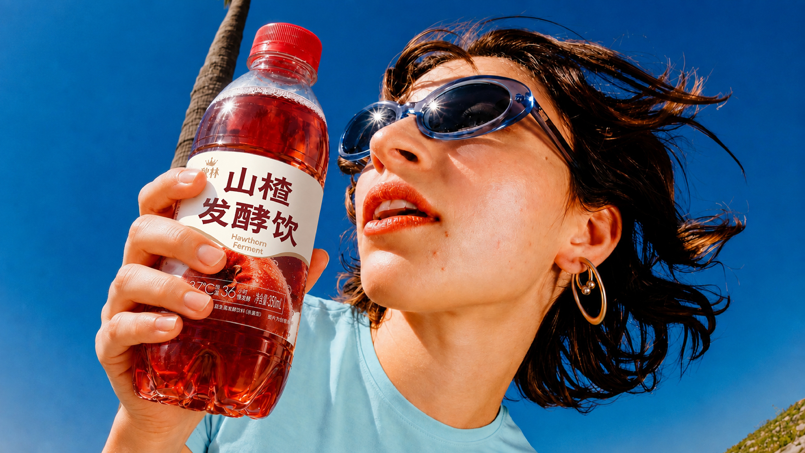 Qiulin Guvas，packing design，drink，Hawthorn，gules，Qiulin，