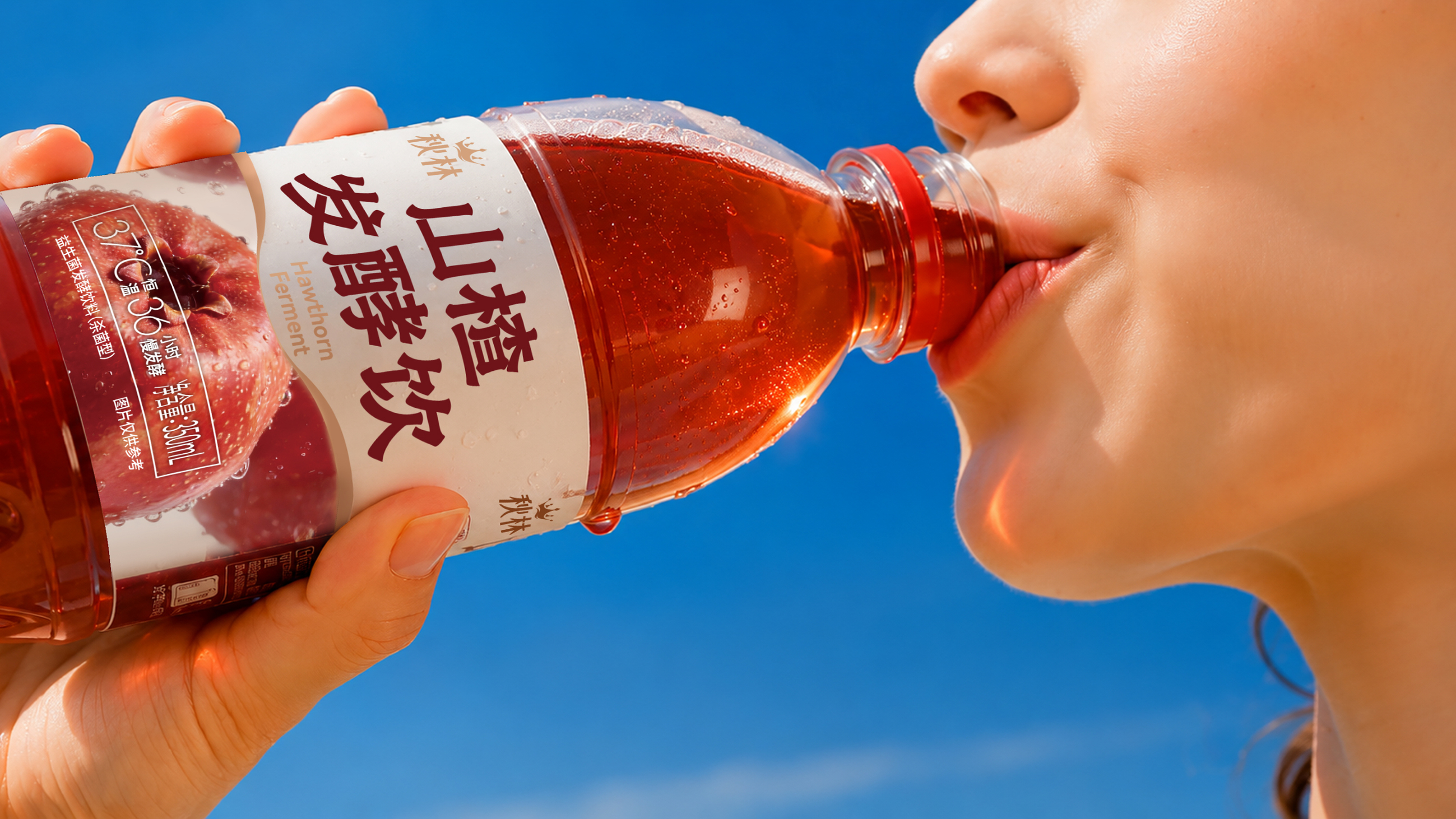 Qiulin Guvas，packing design，drink，Hawthorn，gules，Qiulin，