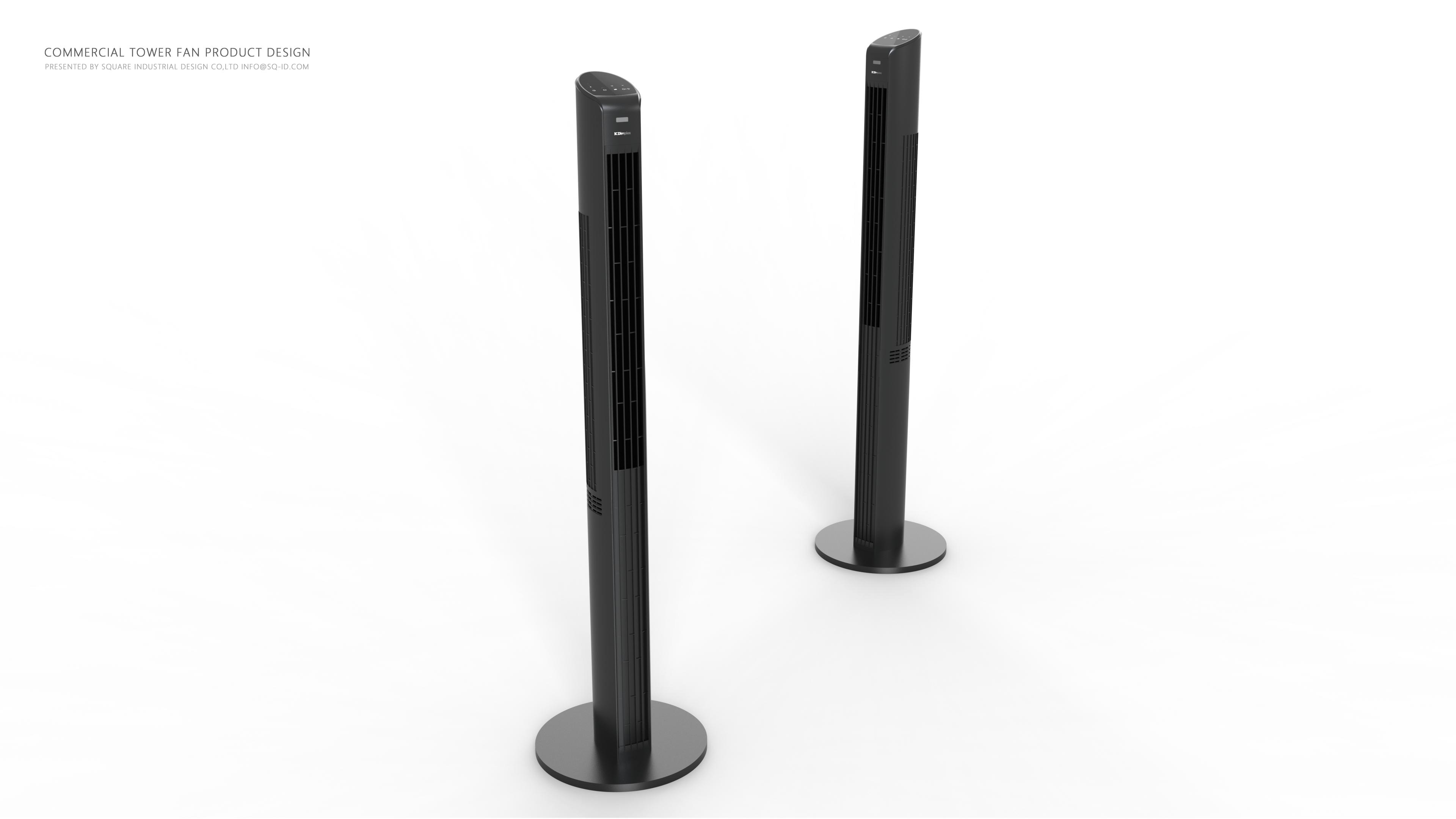 Tower fan，industrial design，Appearance design，Render，
