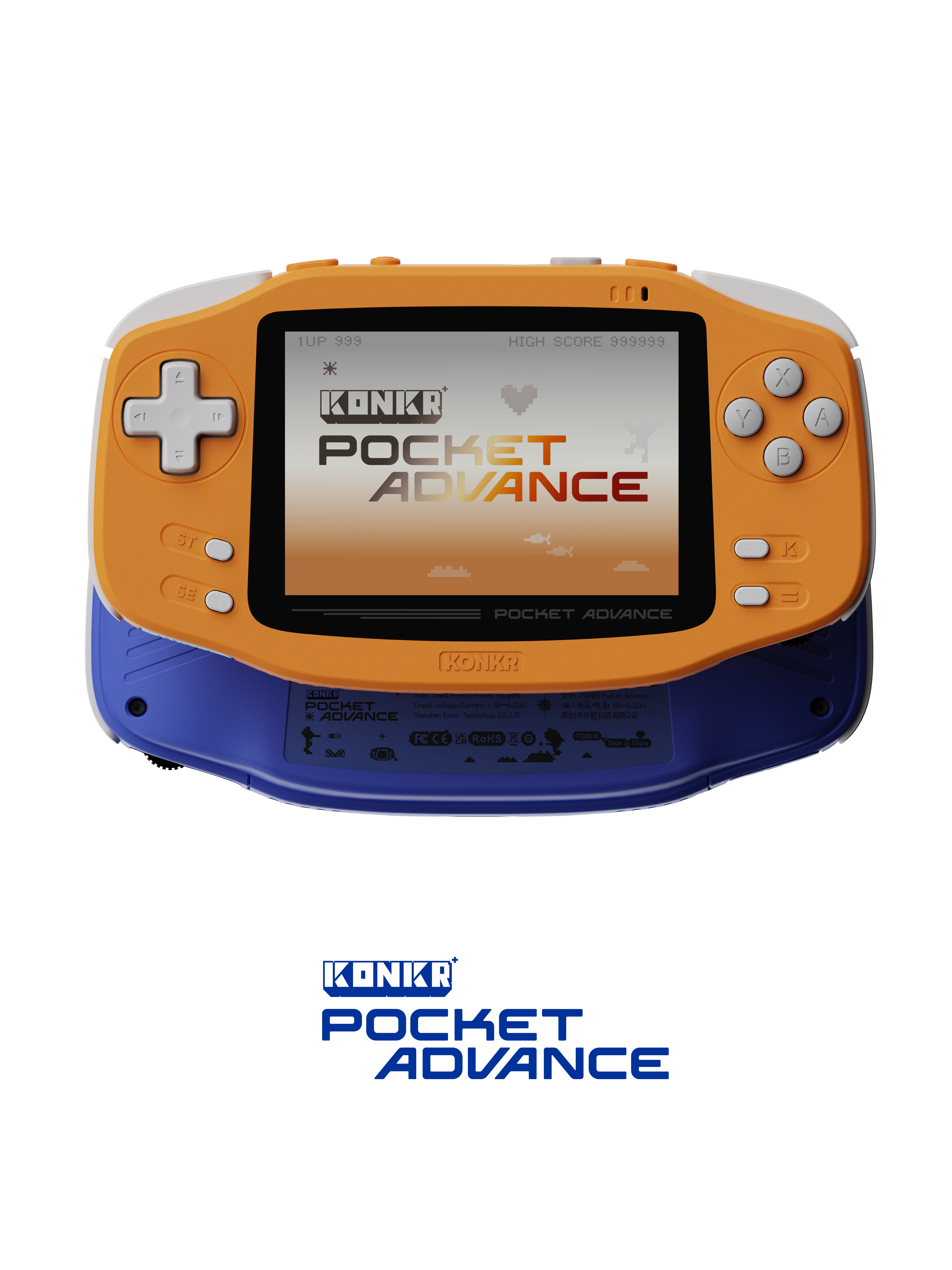 Product design, industrial design, handheld, Android game machine.，
