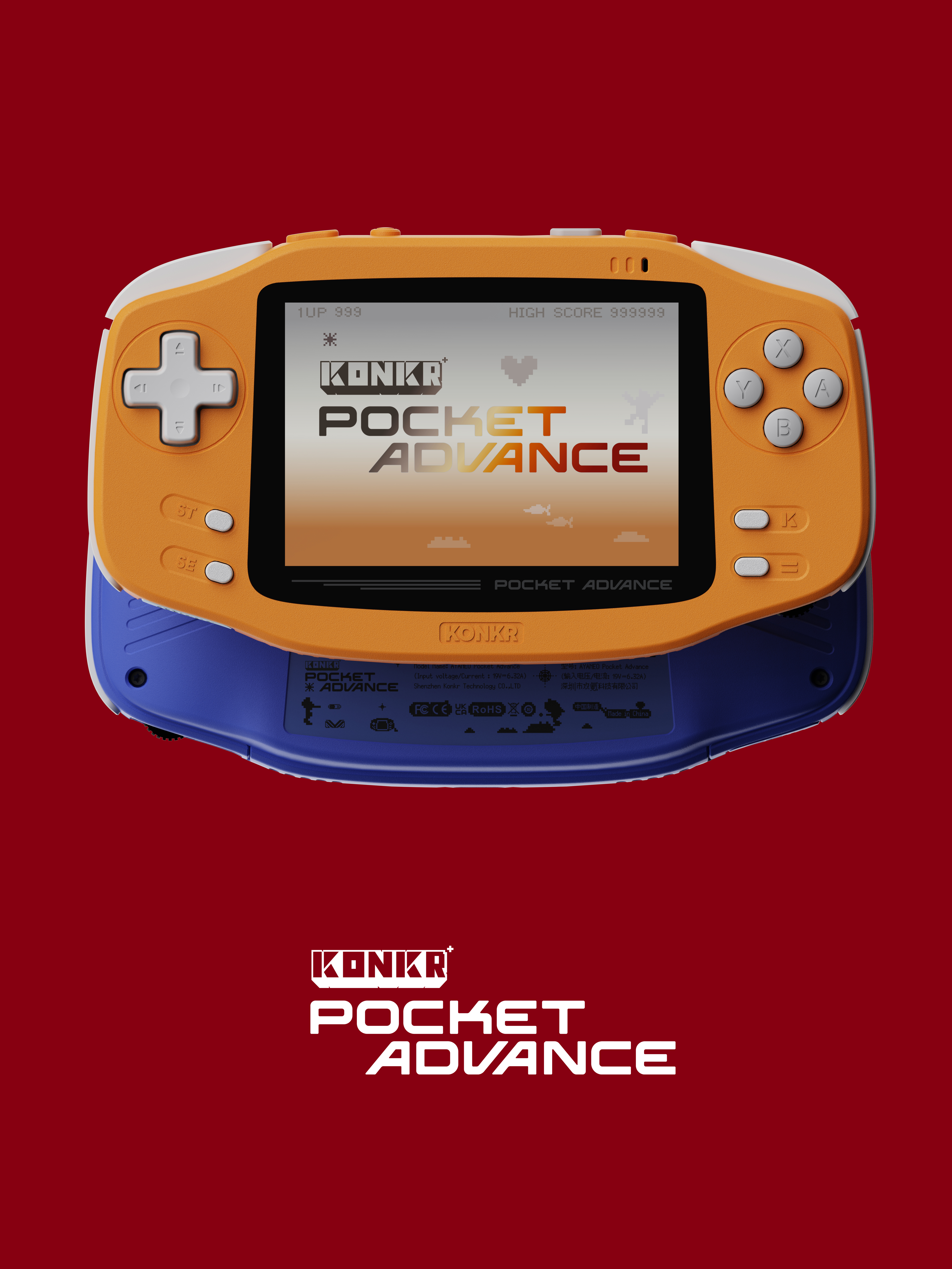Product design, industrial design, handheld, Android game machine.，