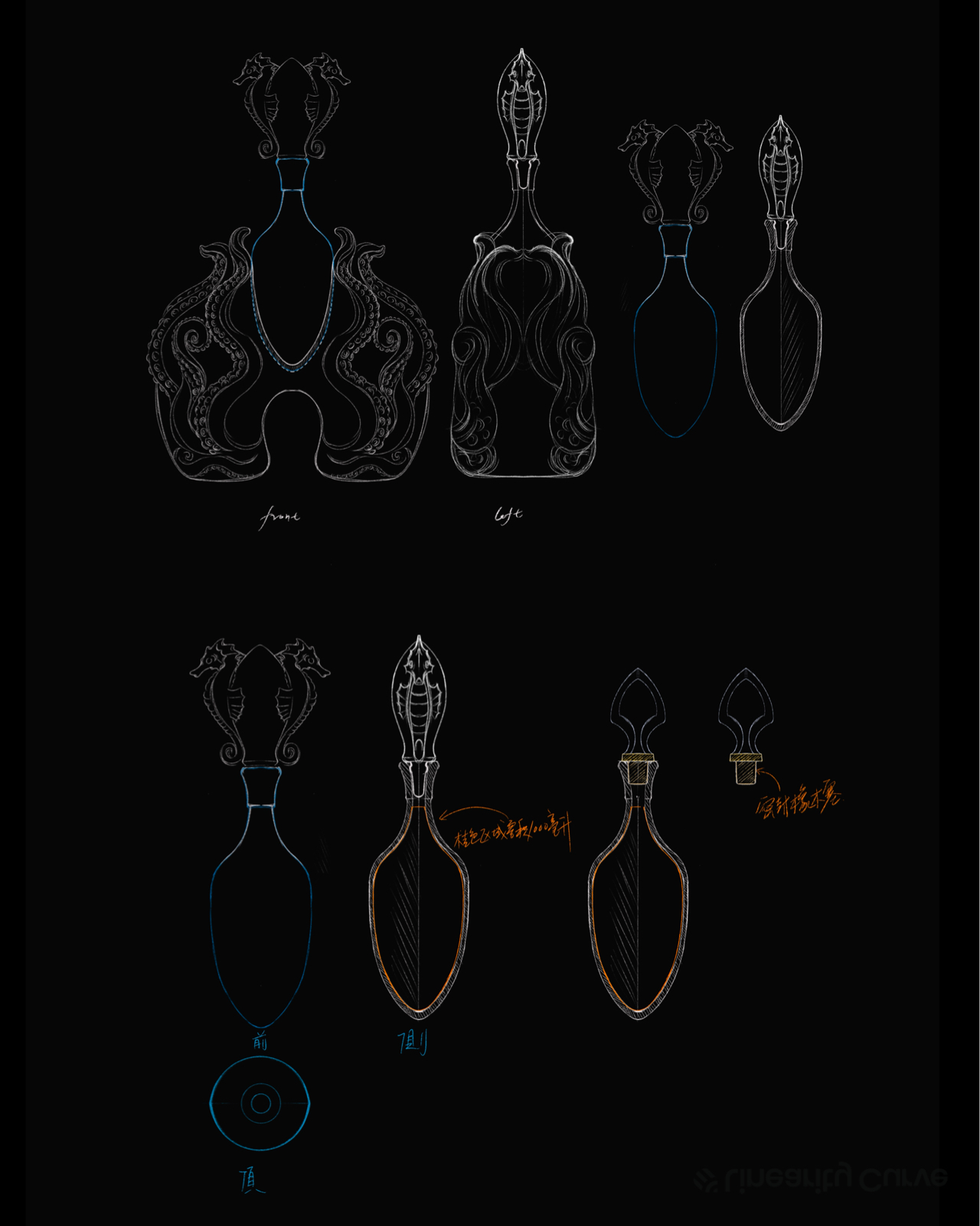 product design，Wine Design，utensils aesthetics，Collectible level artifacts，Crystal casting，Art Nouveau Design，packing design，