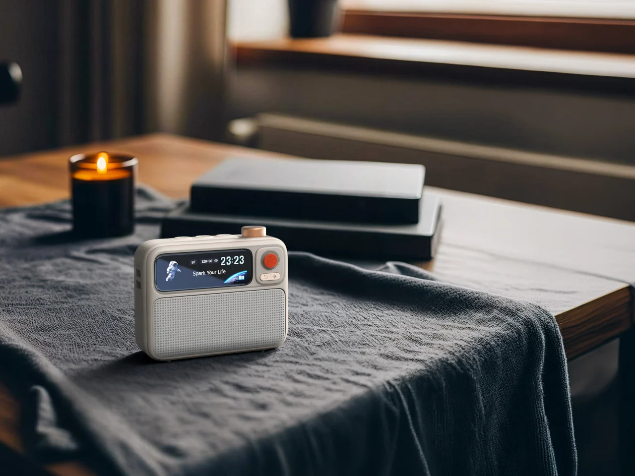 Three in one，Bedside equipment，Bluetooth Speaker ，Progressive Photoacoustic Wake，Built-in white noise，
