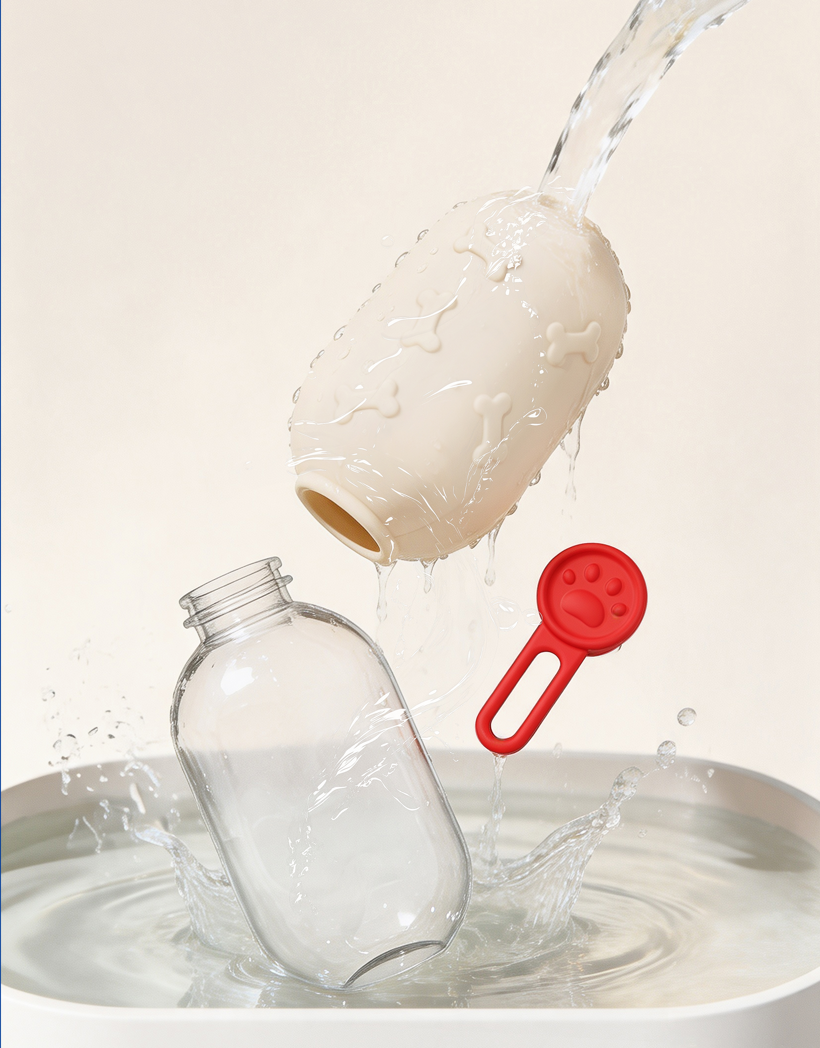 Pet water cup，Appearance design，Pet Supplies & Pet，Structural design，Dog Walking Artifact，Pet feeding water，industrial design，