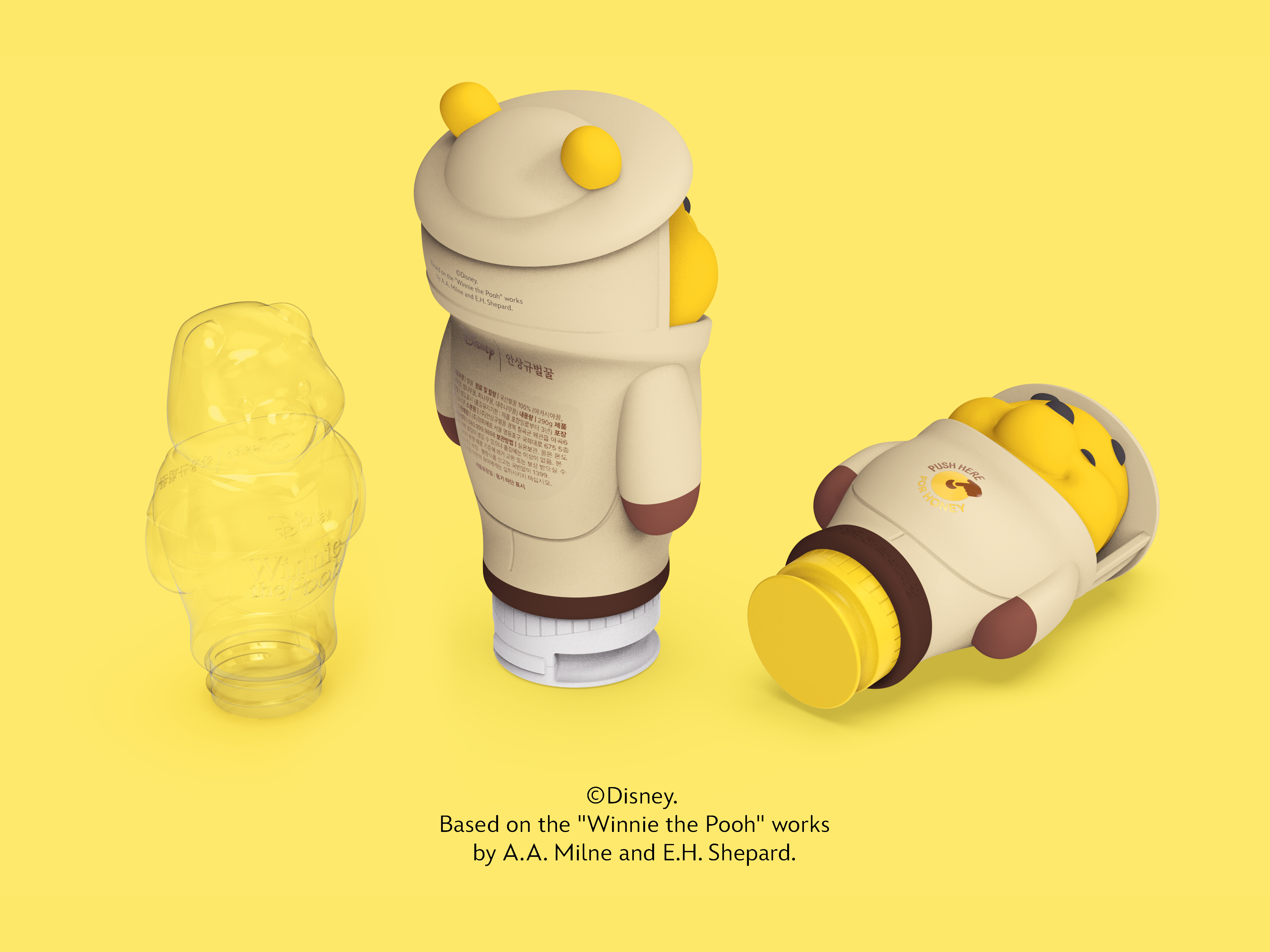 disney，Disney，honey bottle，Blister，PET，