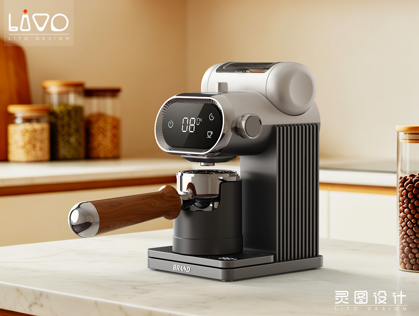 Bean grinder，household bean grinder，commercial bean grinder，Creative Home Appliance Design，product design，industrial design，High-value home appliances，