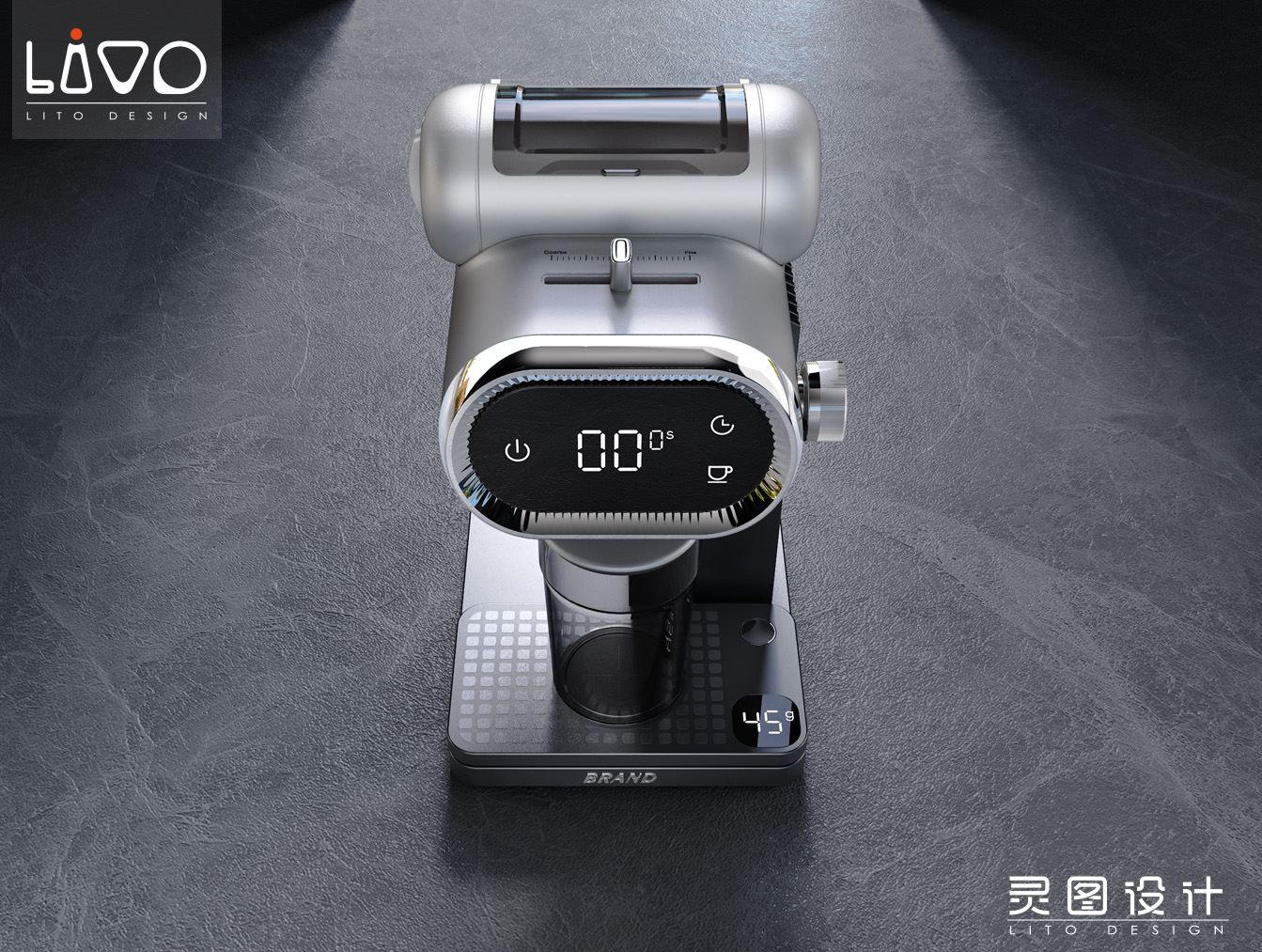 Bean grinder，household bean grinder，commercial bean grinder，Creative Home Appliance Design，product design，industrial design，High-value home appliances，
