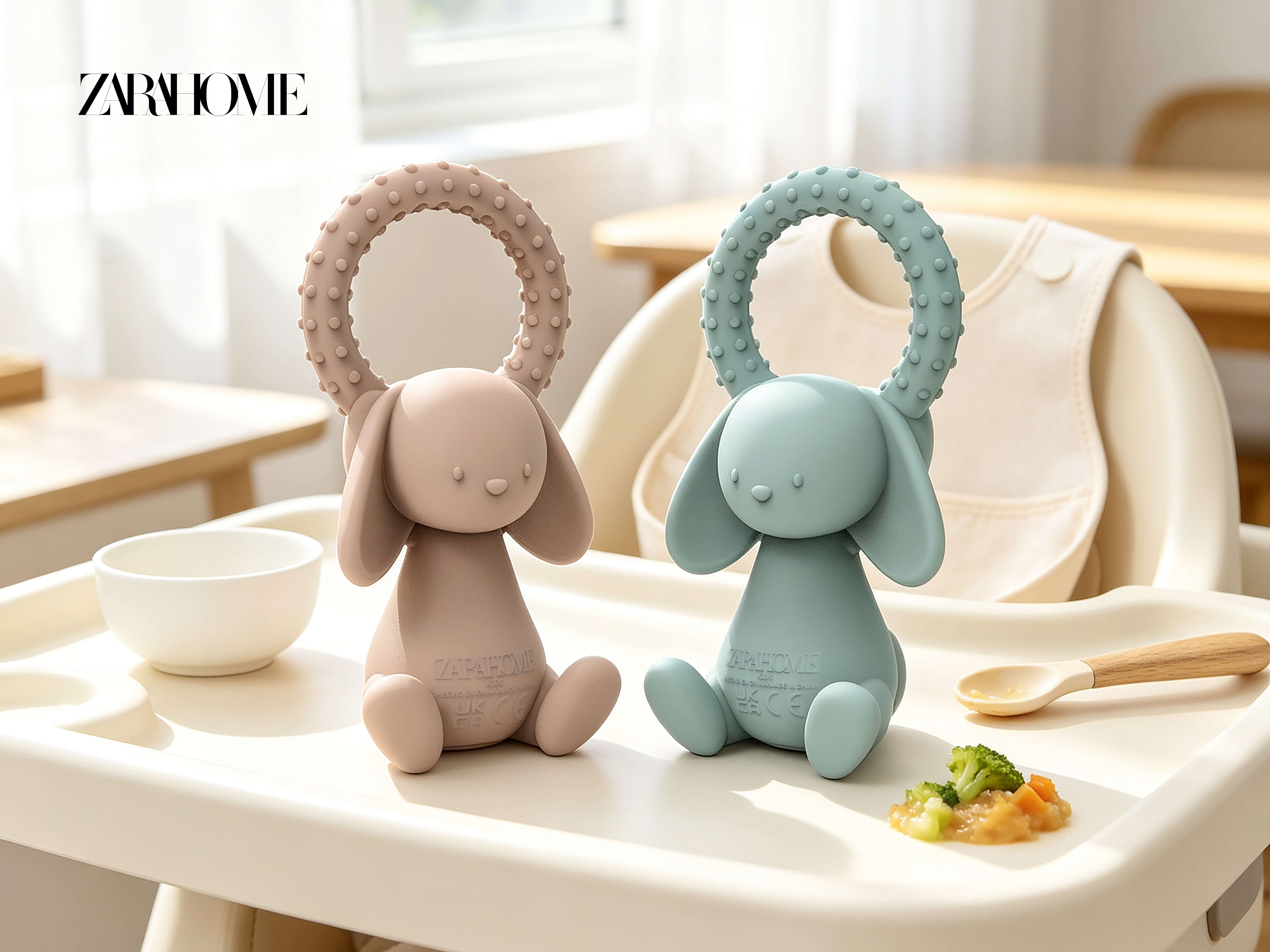 Close，zarahome，Dental gum，Lop-eared rabbit，Mother and baby，