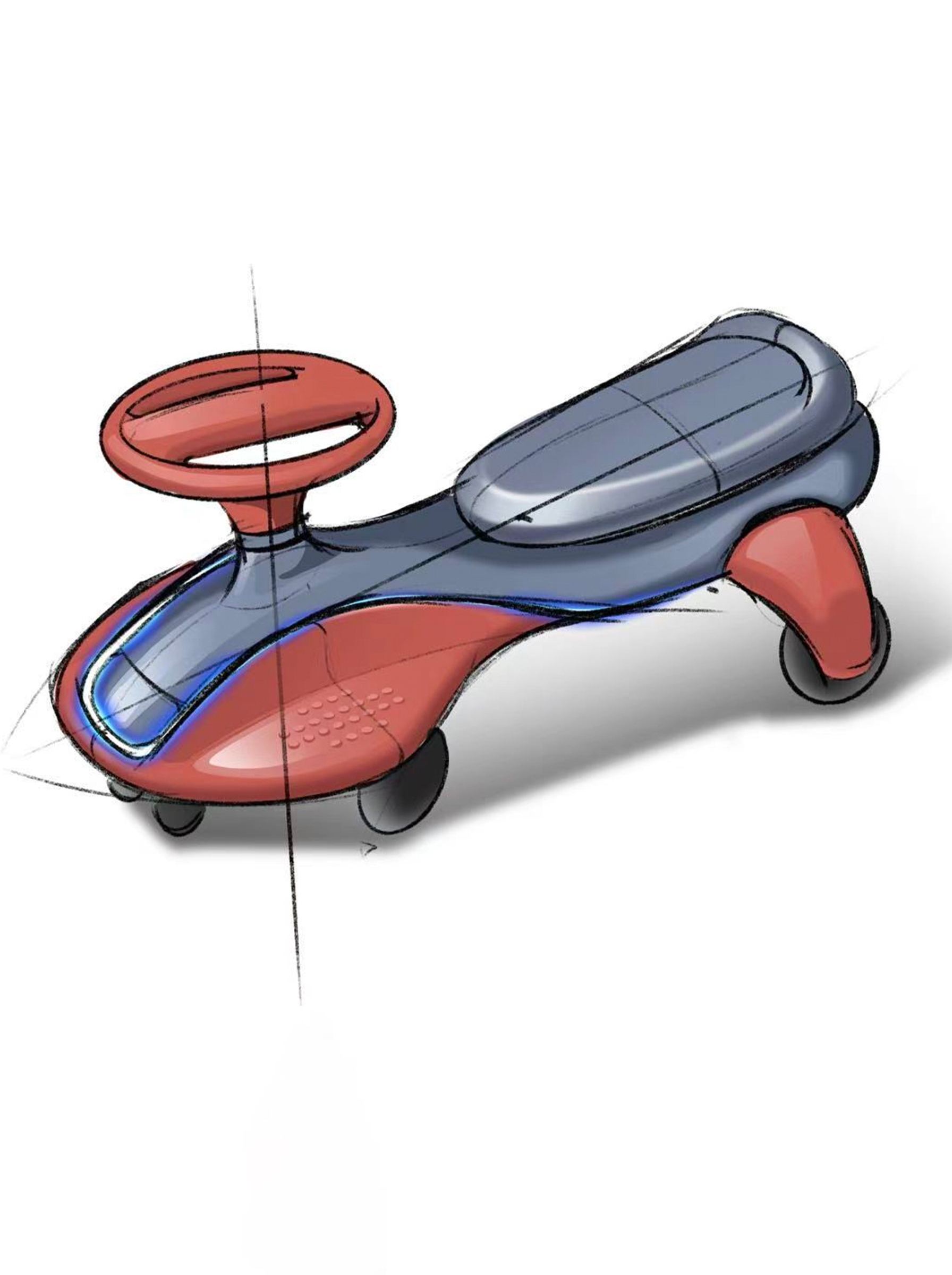 swing car，Mother baby design，Sports car design，Stroller design，