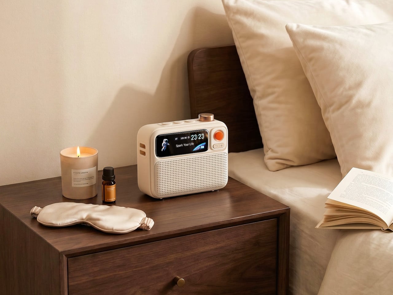DIVOOM，Bedside Artifact，Bluetooth Speaker ，White noise machine，Three-in-one small appliances，