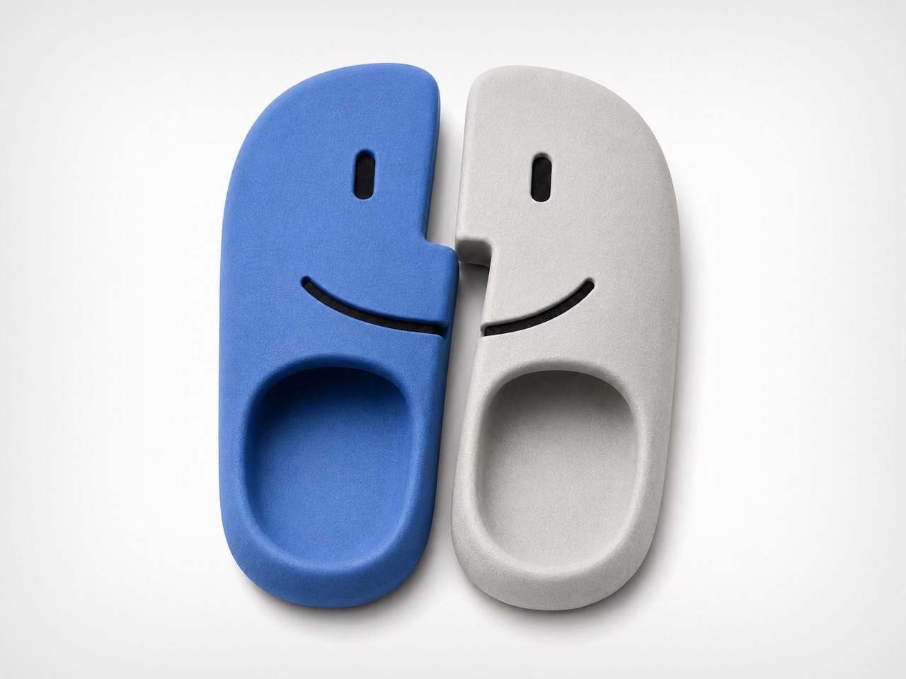 polyurethane，Sandals，asymmetric segmentation，Hollowed-out ventilation，visual pun，