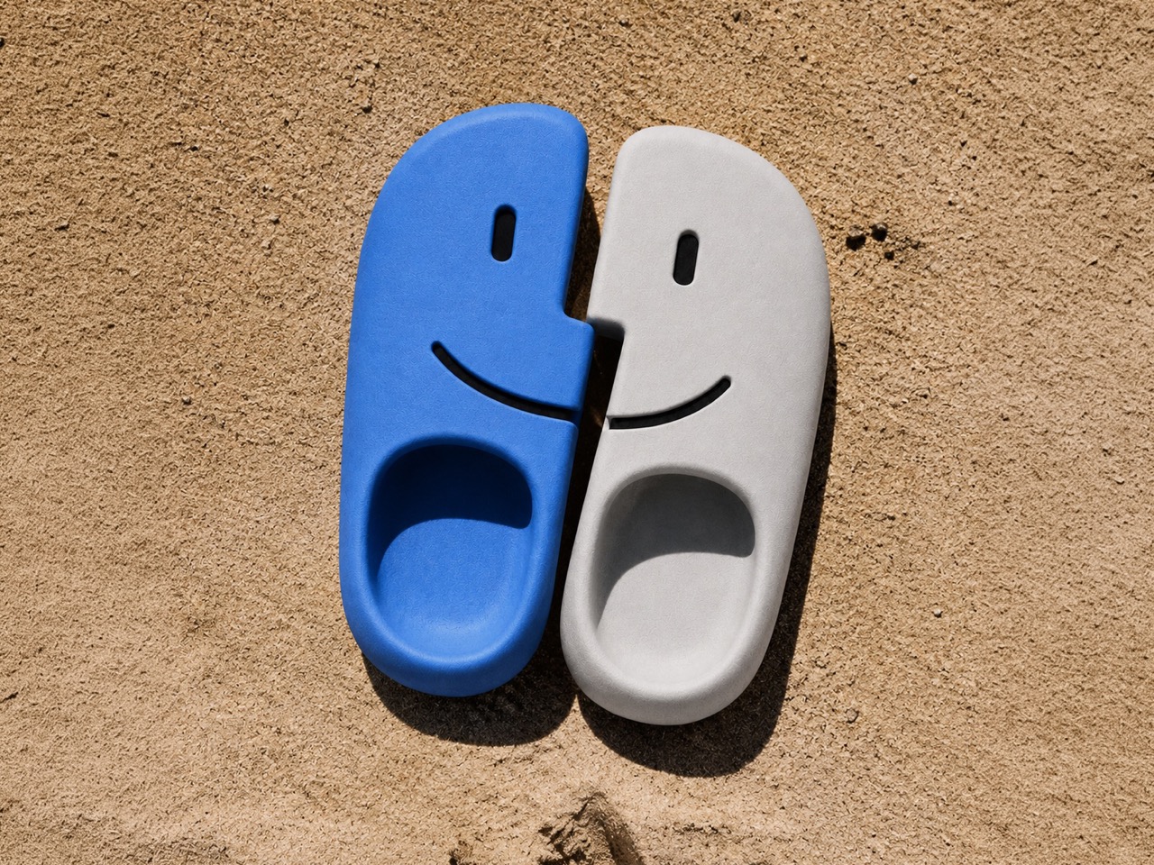 polyurethane，Sandals，asymmetric segmentation，Hollowed-out ventilation，visual pun，