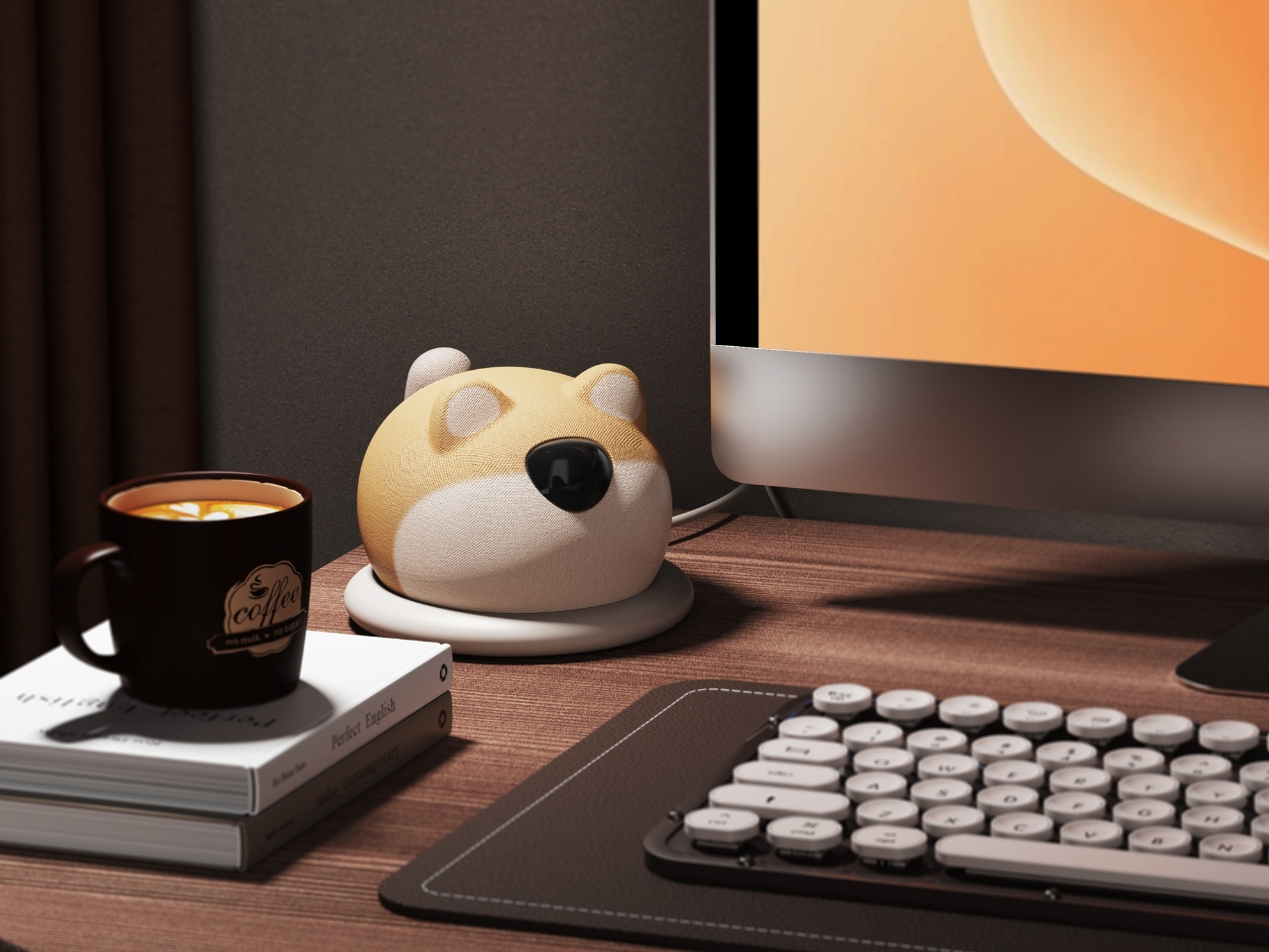 Companion robot，Changeable fabric shell，interactive，Static Desktop，Desktop design，
