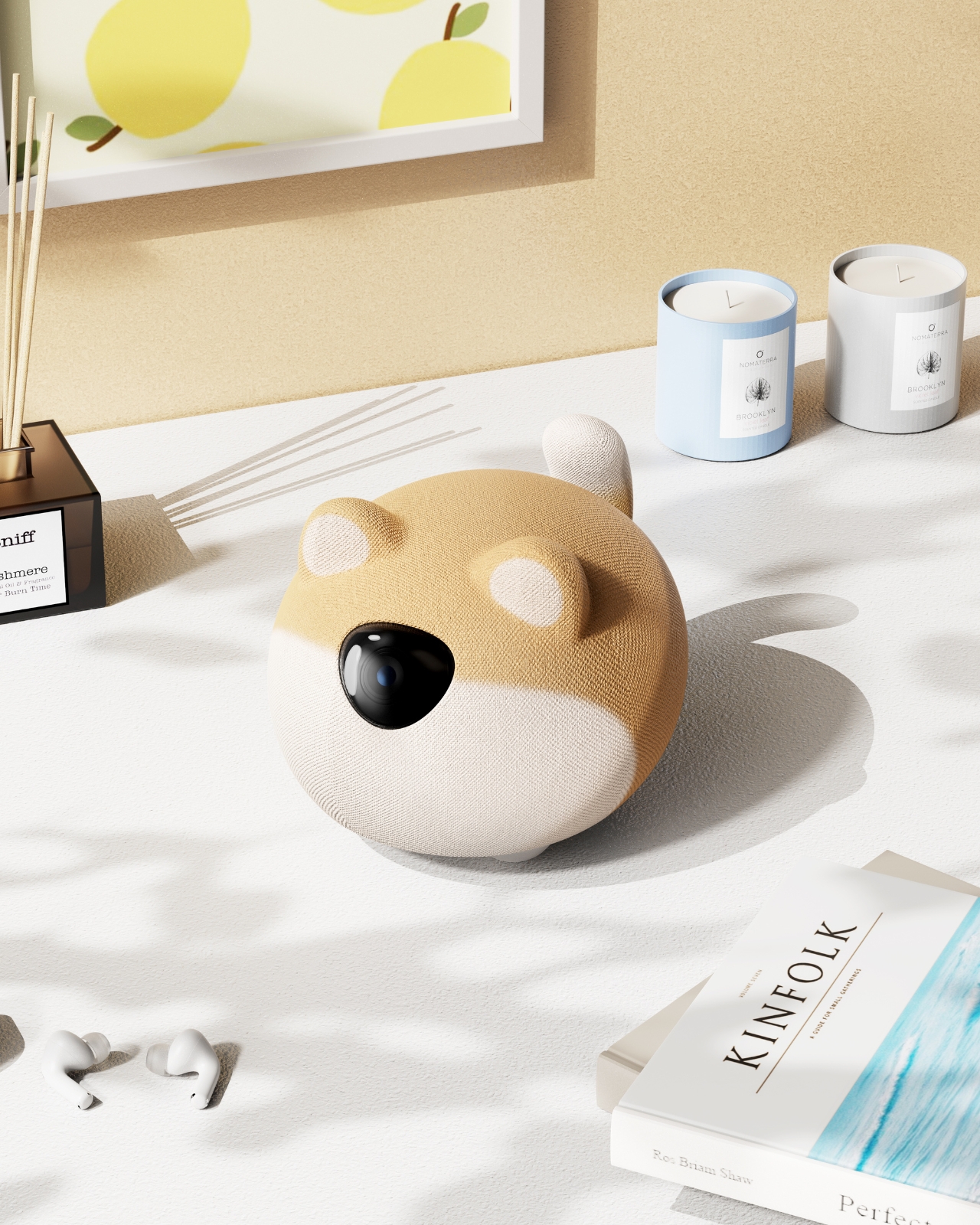 Companion robot，Changeable fabric shell，interactive，Static Desktop，Desktop design，