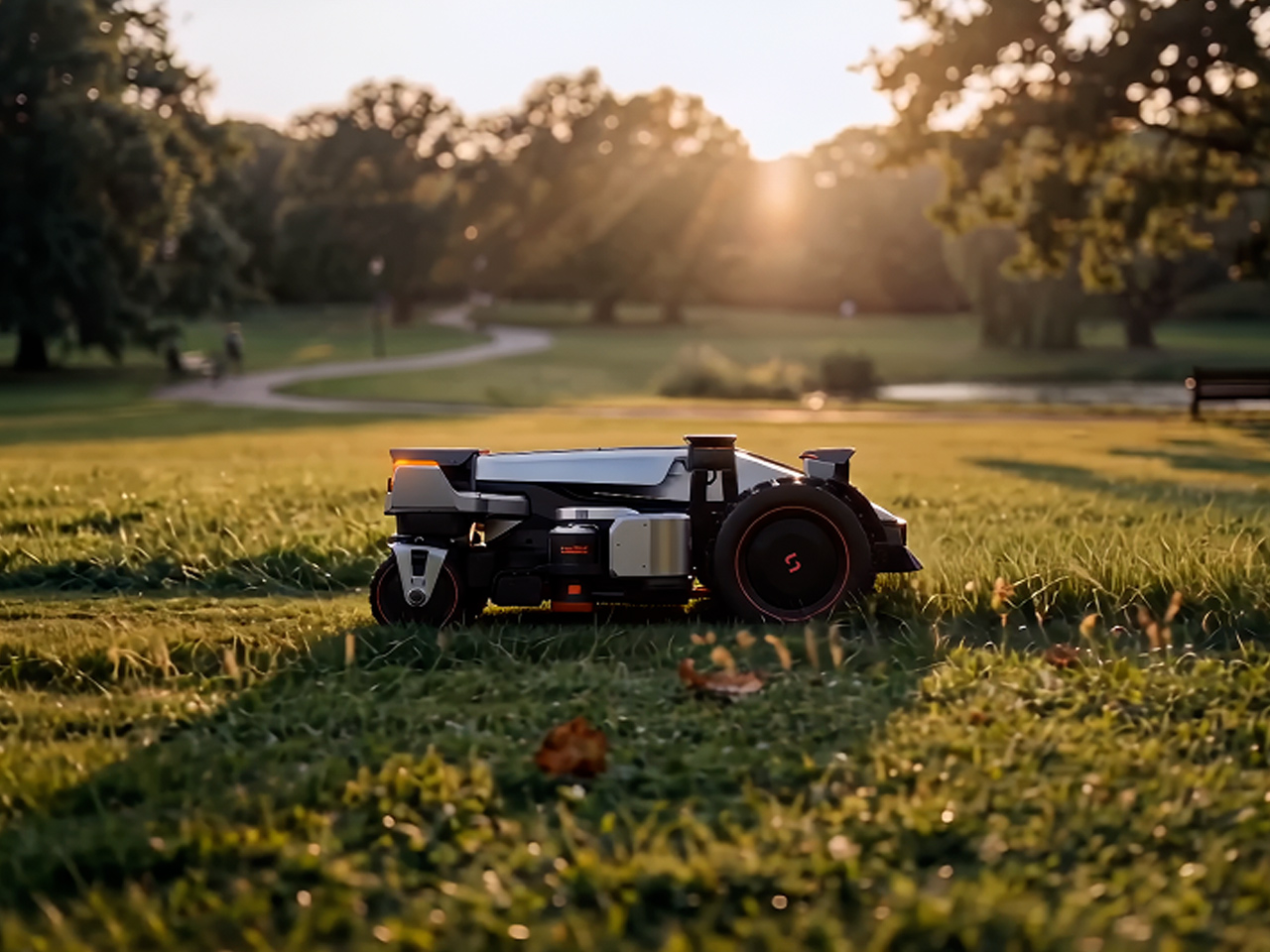 robot，cut grass，Sunseeker Elite，42 ° independent suspension climbing，