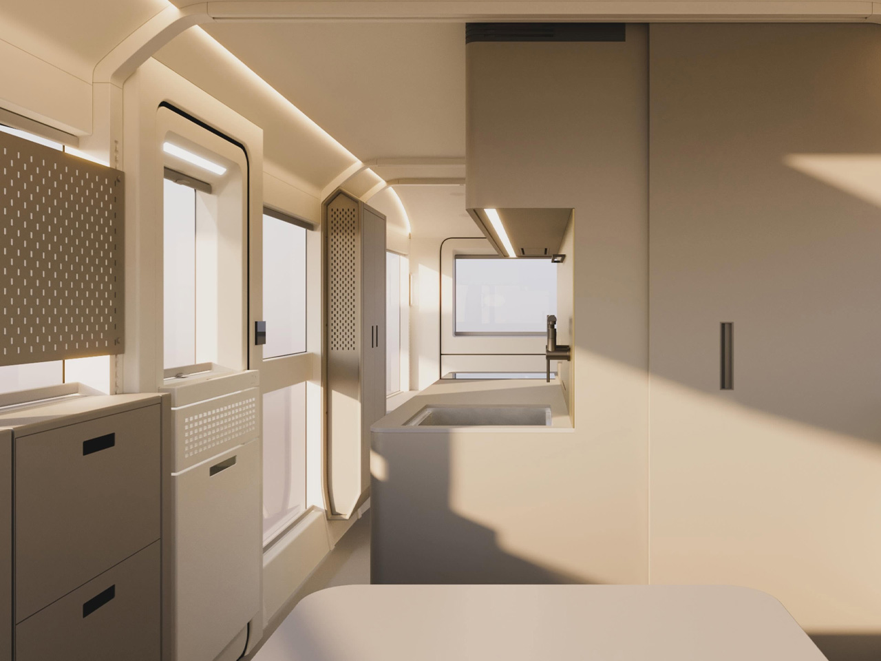 Aboard T4，Trailer RV，vehicle，automobile，