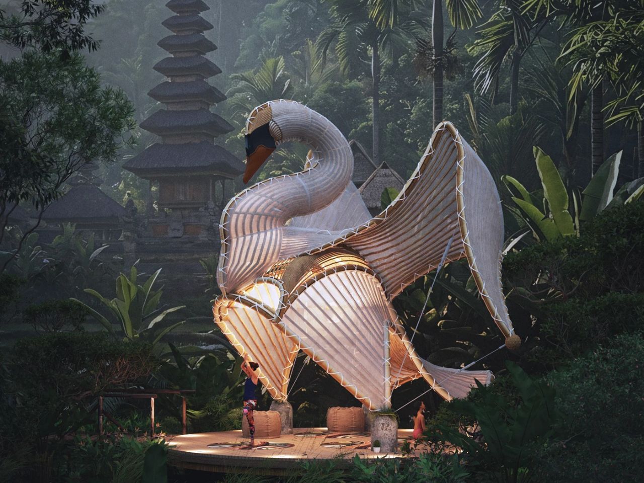 conceptual design，Swan Pavilion，Swan Pavilion，environmental design，