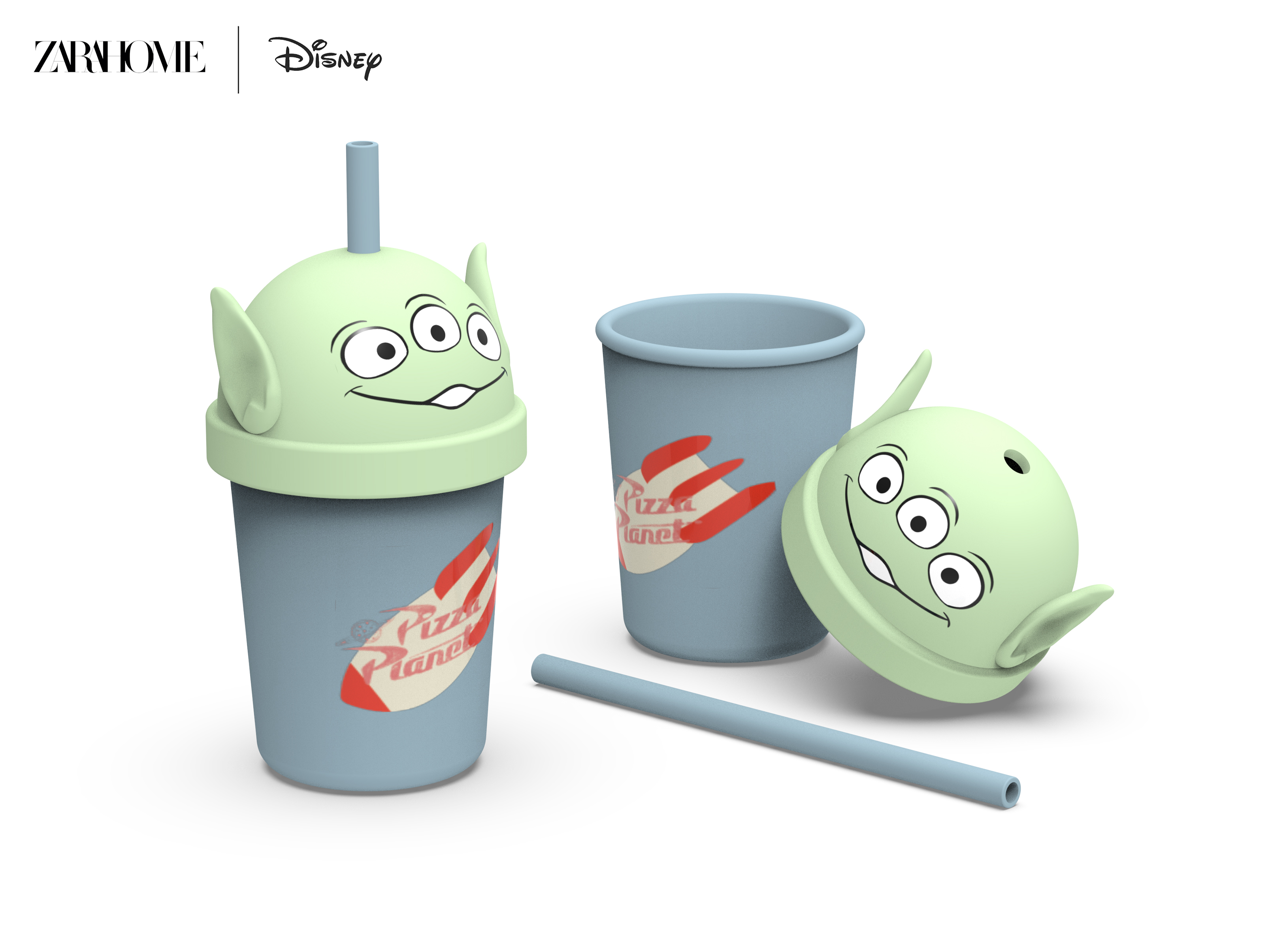 disney，Toy Story，Alien，Three-eyed Boy，Silicone Children's Suction Cup，zarahome，