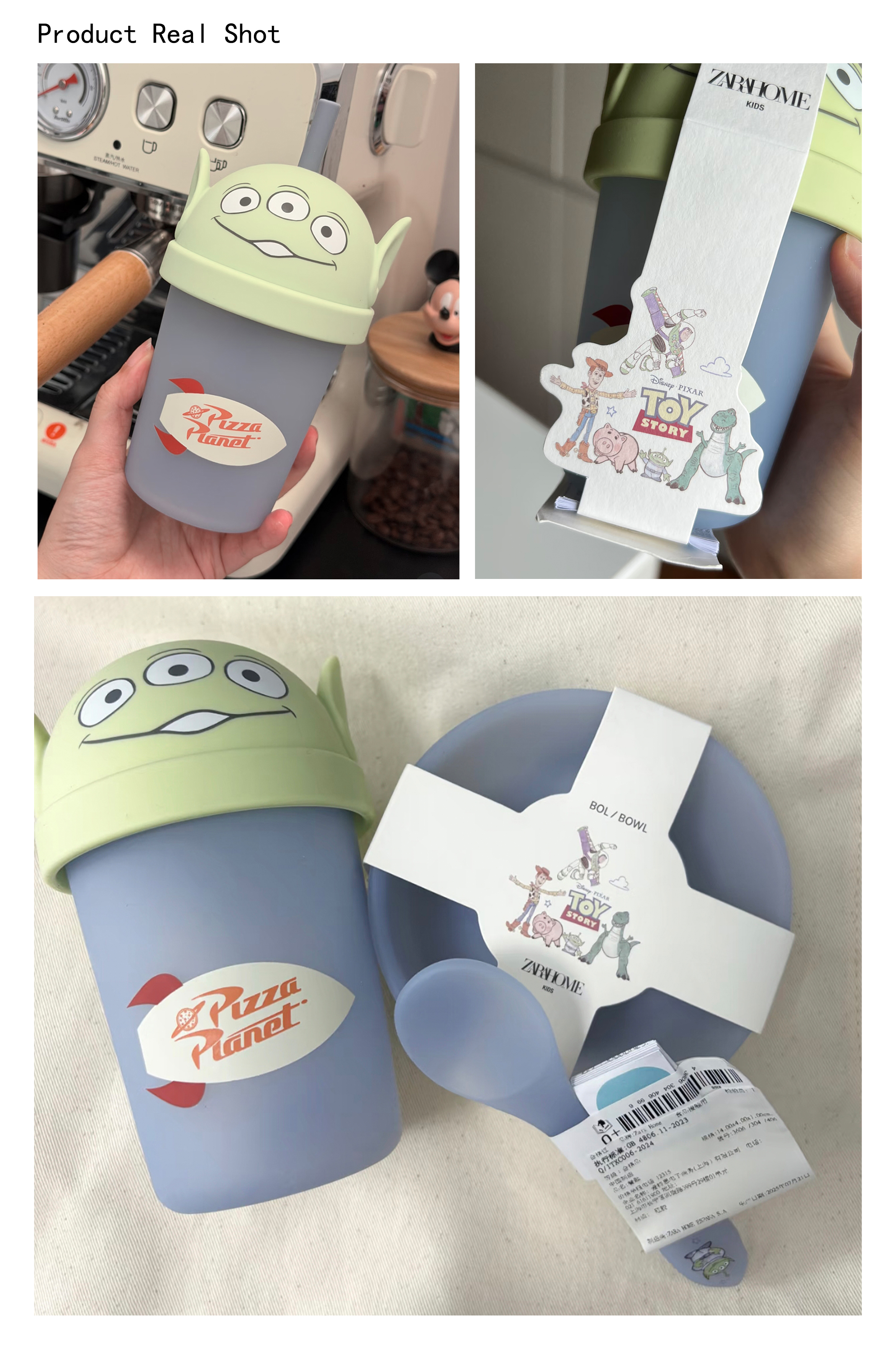 disney，Toy Story，Alien，Three-eyed Boy，Silicone Children's Suction Cup，zarahome，