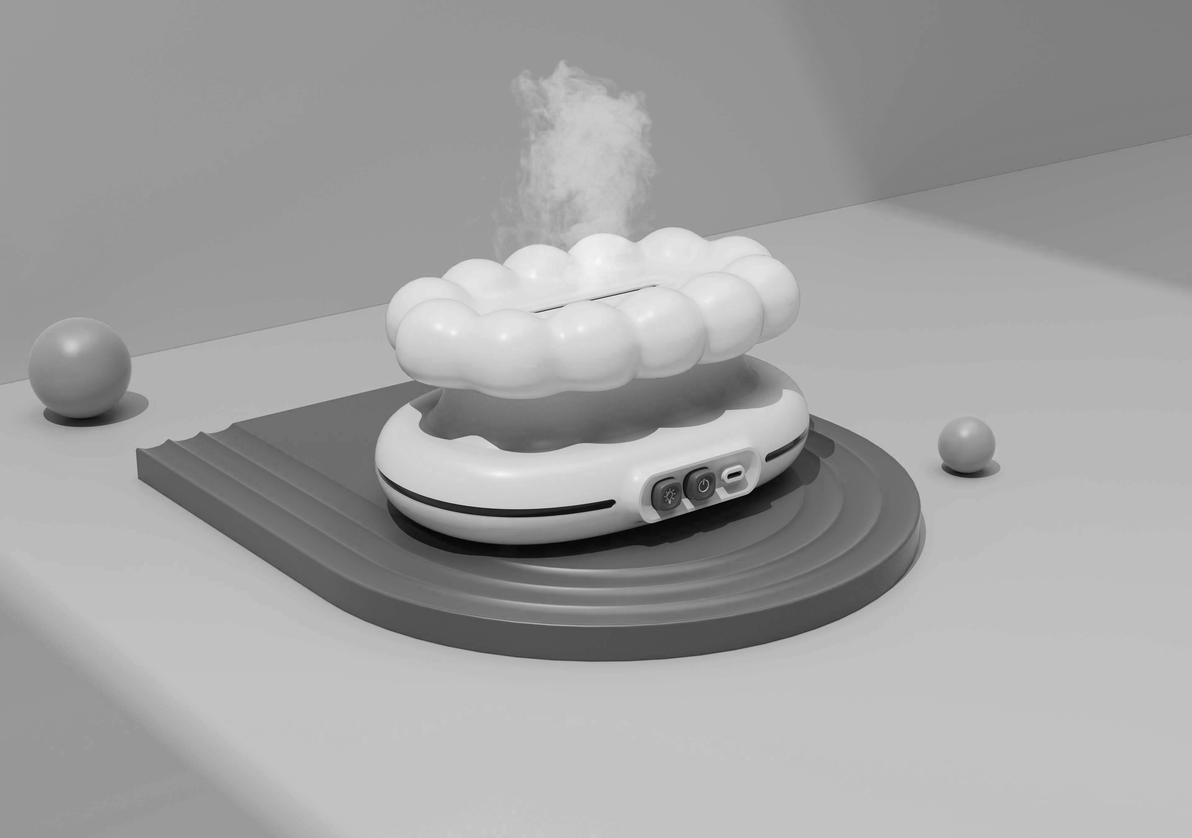 A humidifier inspired by clouds，