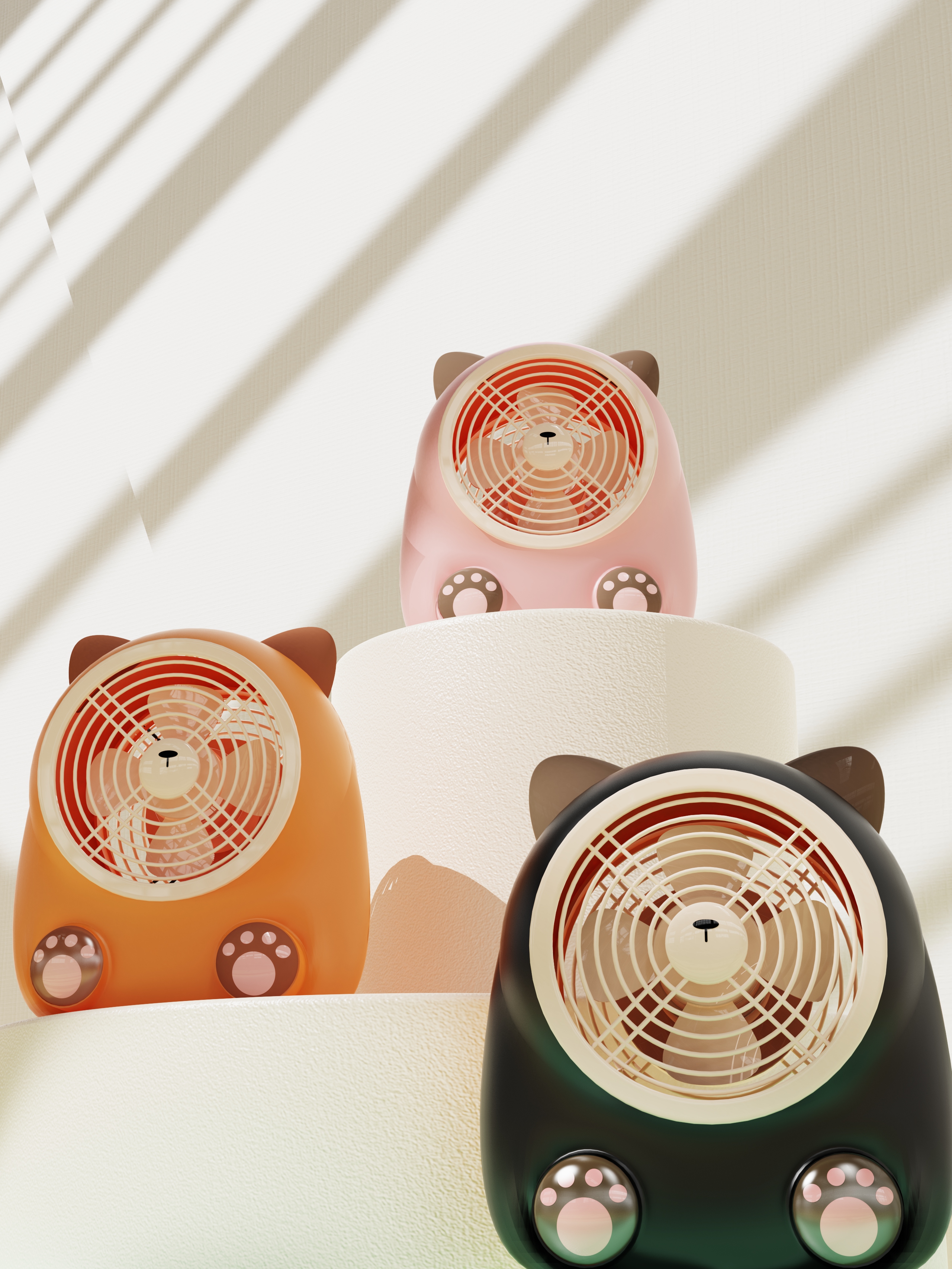 Fan design，household electrical appliances，Cat cat，Cartoon modeling，Fan design，household electrical appliances，Cat cat，Cartoon modeling，