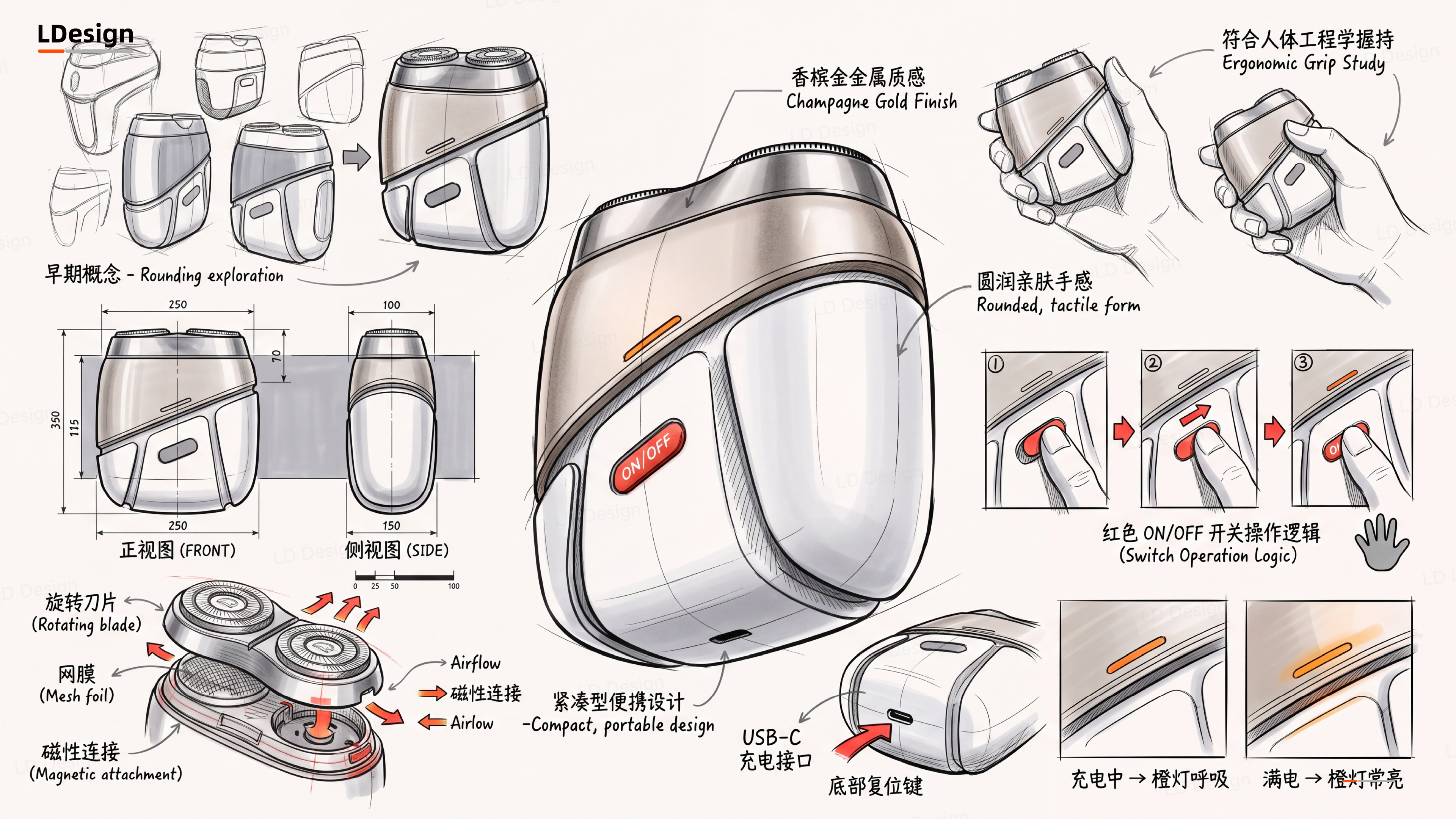 razor，product design，industrial design，AIGC，