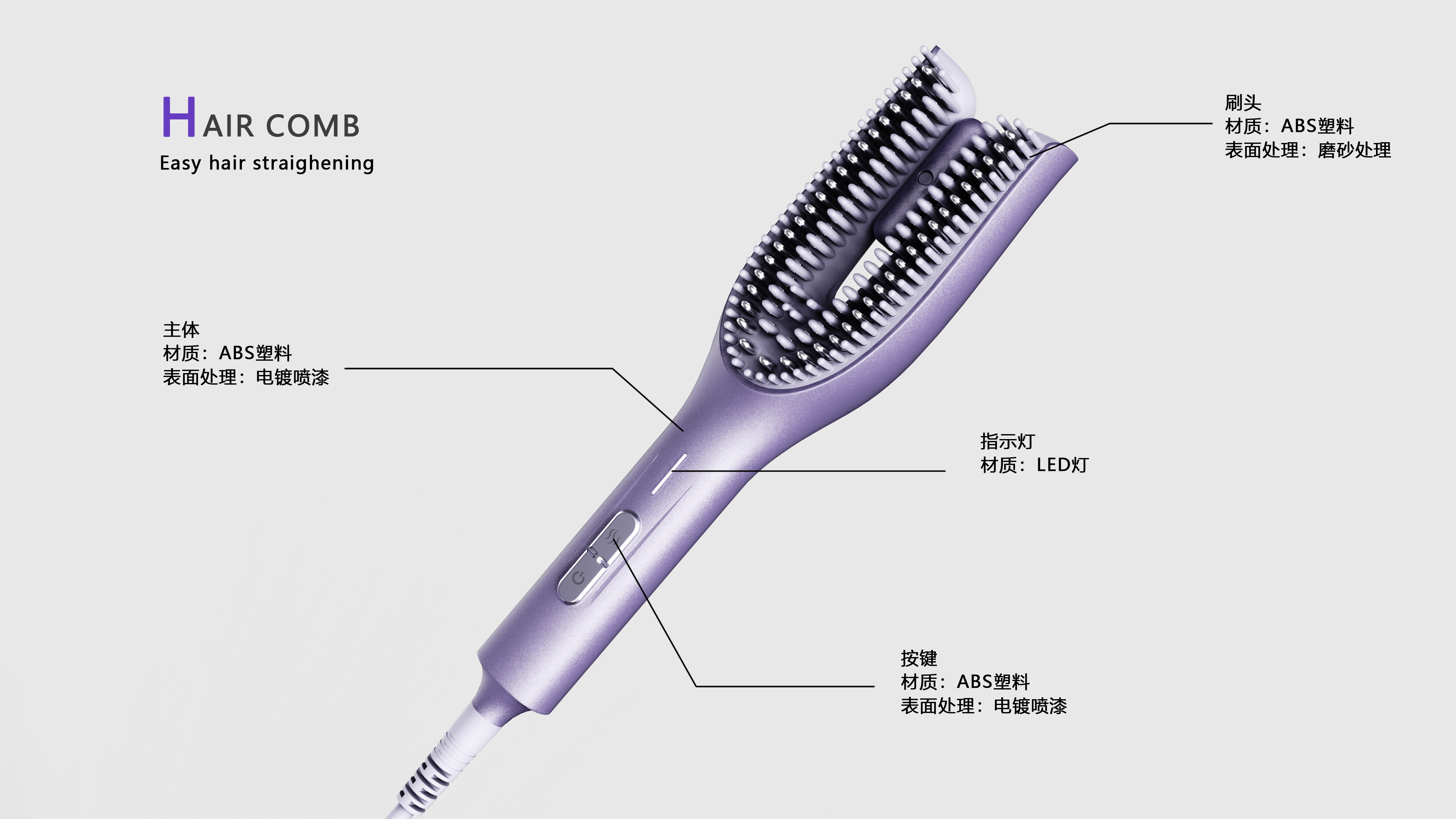 Straight hair comb，Hair stick，Hair Products ，Personal care products，