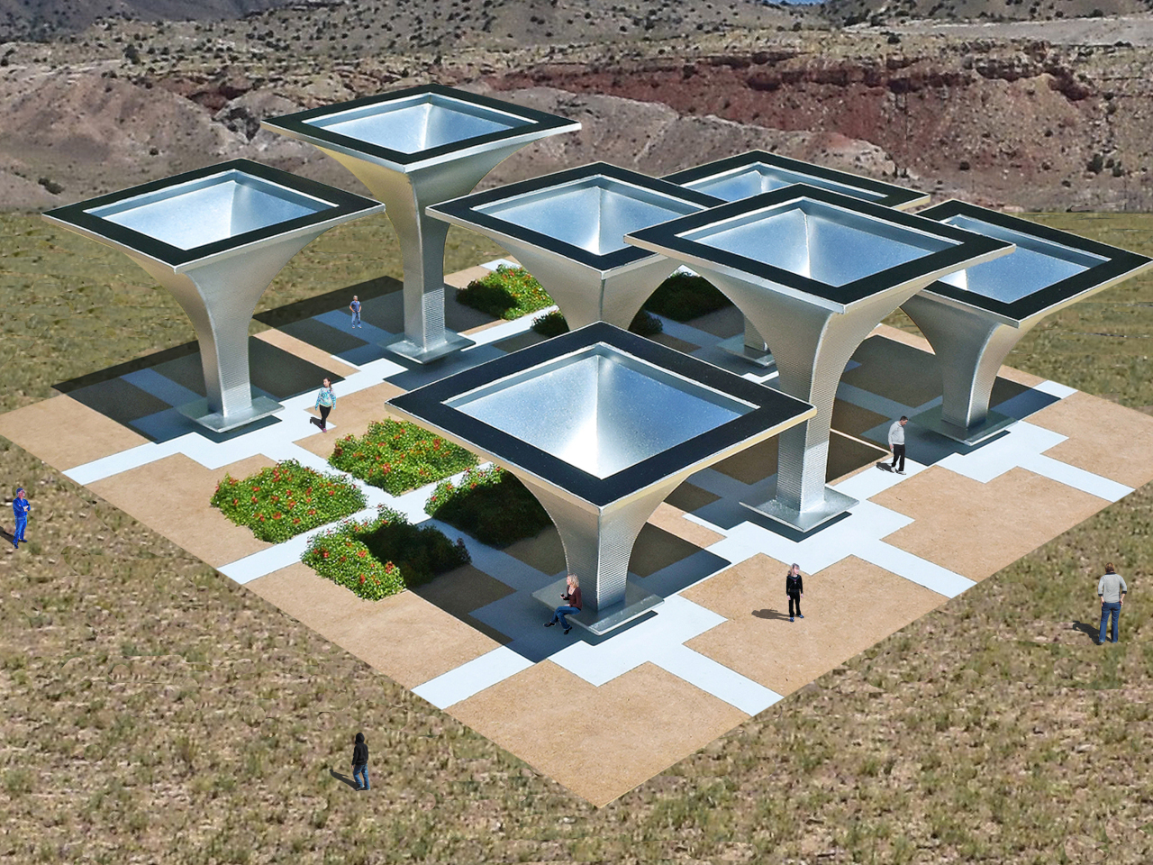 Solar Rain Funnels，Outdoor equipment，originality，public square installation，