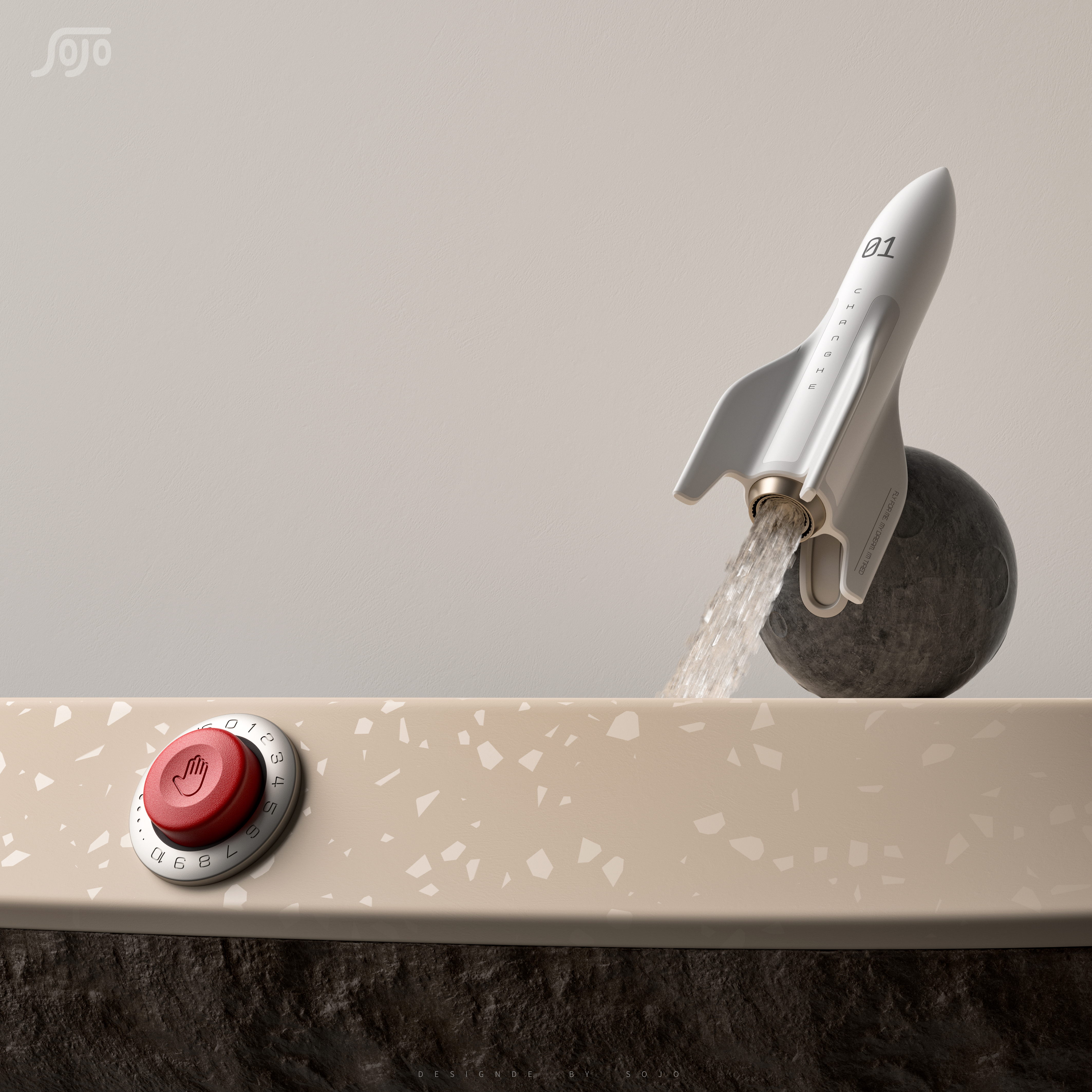 rocket，henhouse，Long River，water tap，pool，originality，streamline，