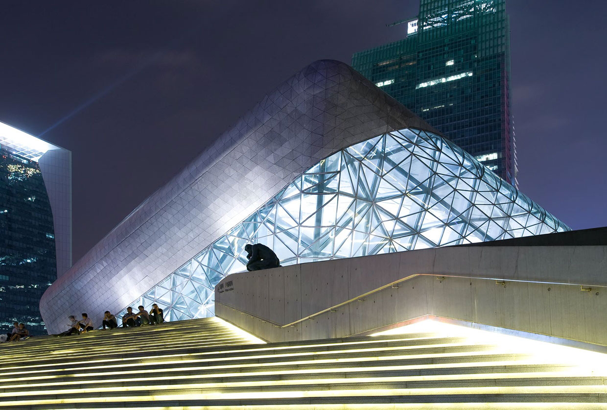 Architectural design，Appearance design，guangzhou opera house ，Zaha，Seattle Central Library ，Building interior，
