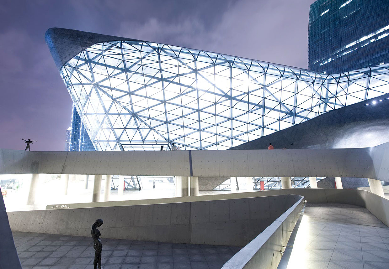 Architectural design，Appearance design，guangzhou opera house ，Zaha，Seattle Central Library ，Building interior，