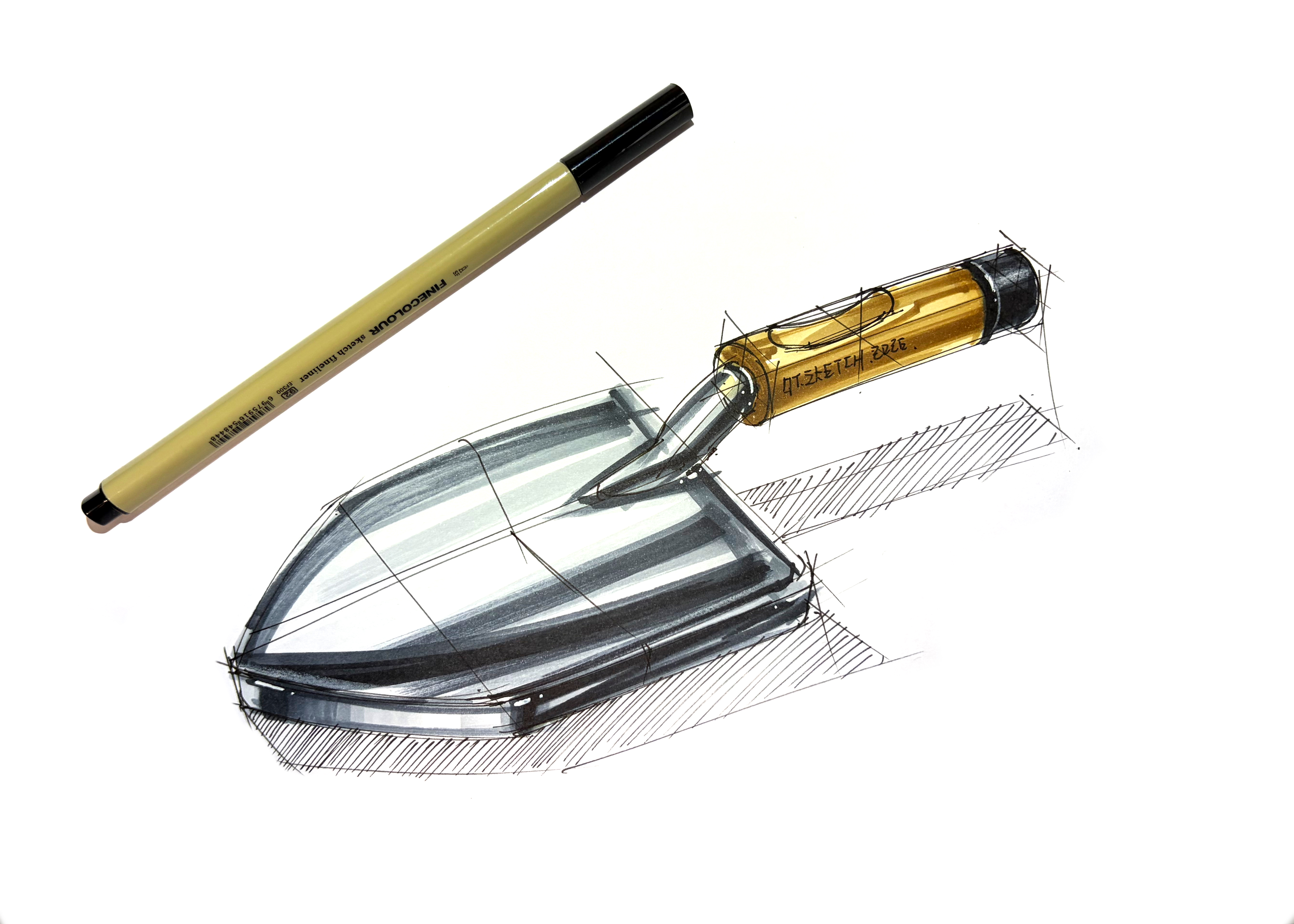 Product design hand-painted, hand-painted, marker pen，