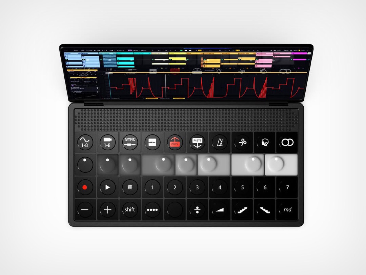Mini OP‑3，Flip Synthesizer，electronic product，Audio equipment，