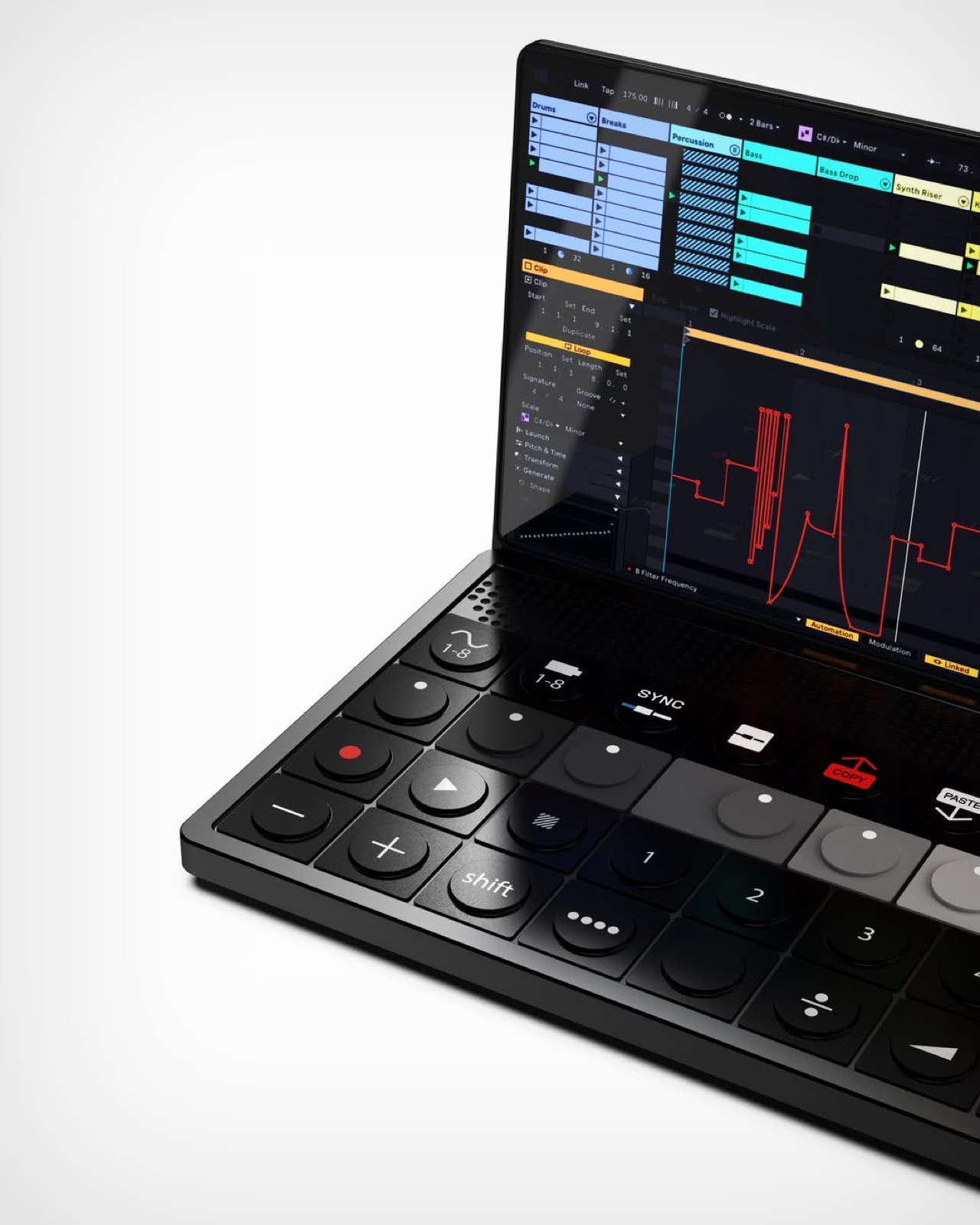 Mini OP‑3，Flip Synthesizer，electronic product，Audio equipment，
