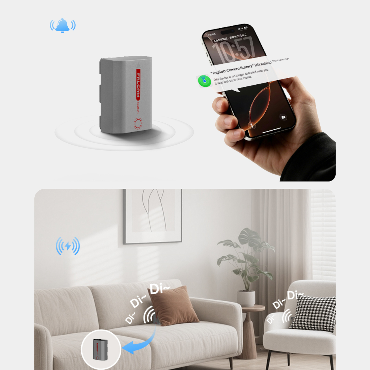 FALCAM TagBatt，Smart Camera Replacement Battery，Digital peripheral，electronic product，