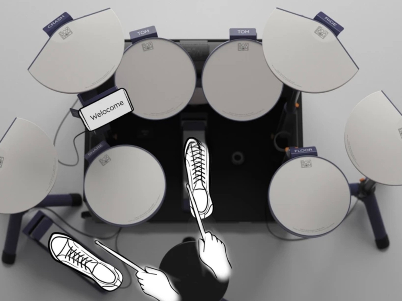 Boxboom，Conceptual works，folding electronic drum，Musical Instruments，
