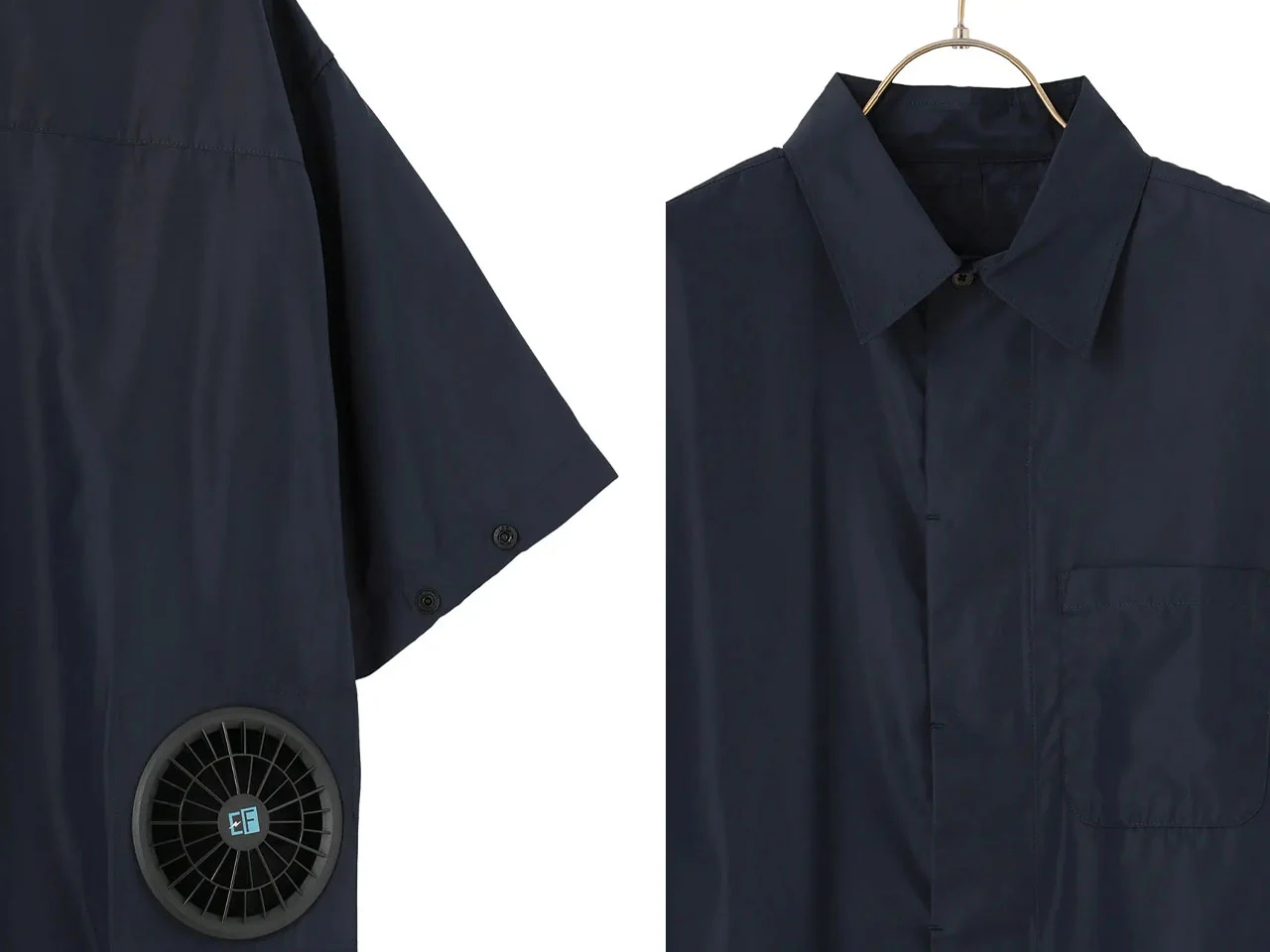 Kuchofuku，Business built-in fan shirt，originality，air-conditioned short-sleeved shirt，