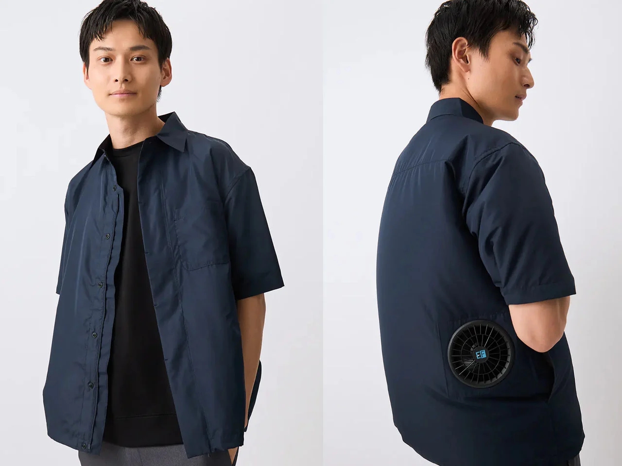 Kuchofuku，Business built-in fan shirt，originality，air-conditioned short-sleeved shirt，
