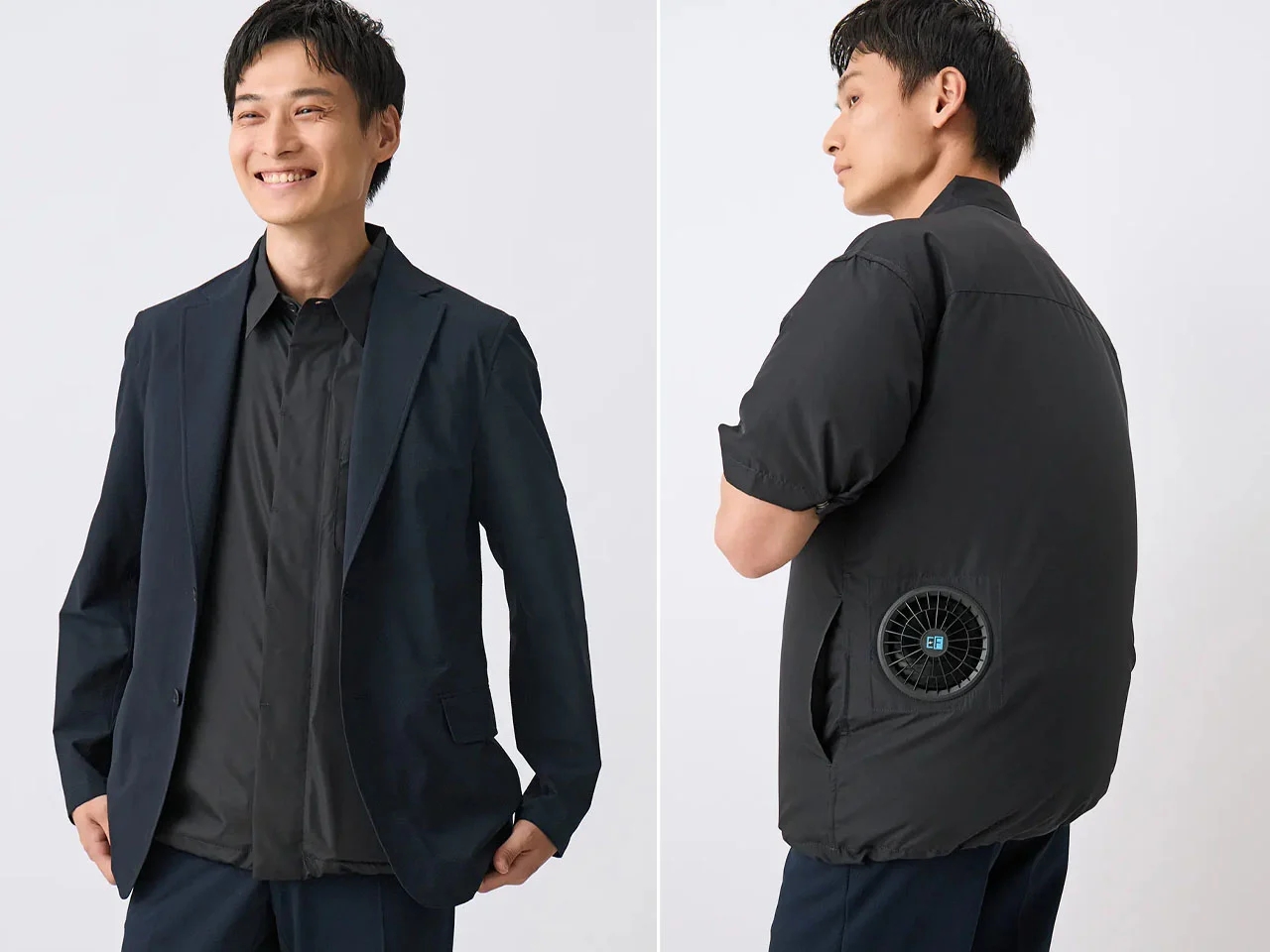 Kuchofuku，Business built-in fan shirt，originality，air-conditioned short-sleeved shirt，