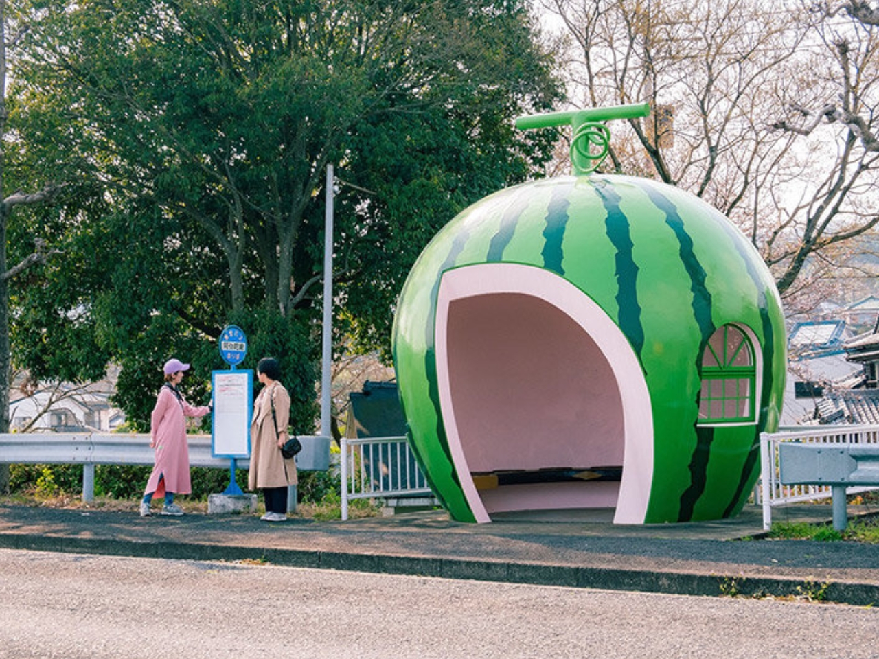 Tokimeki，Fruit shape bus station，environmental design，communal facilities，