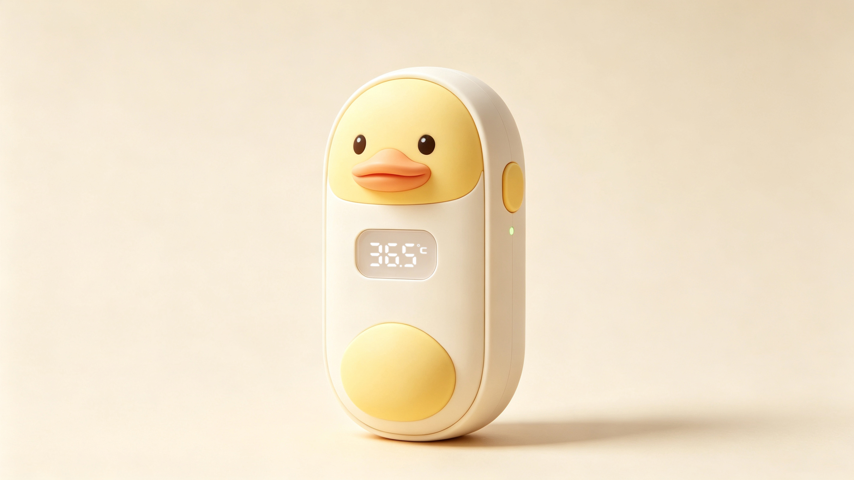 The thermometer，Mother and baby，bionics，Yellow duck，