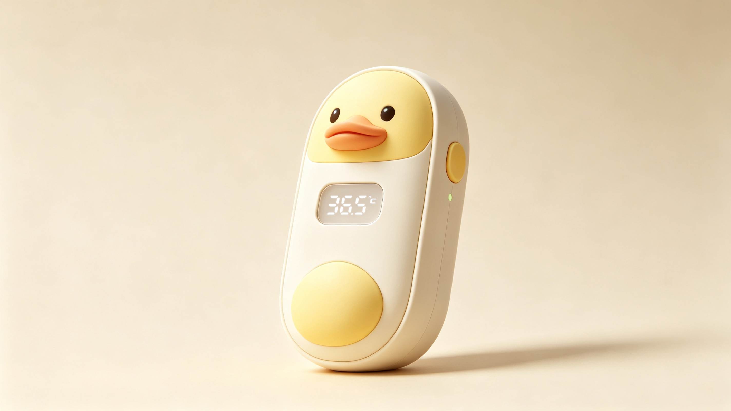 The thermometer，Mother and baby，bionics，Yellow duck，