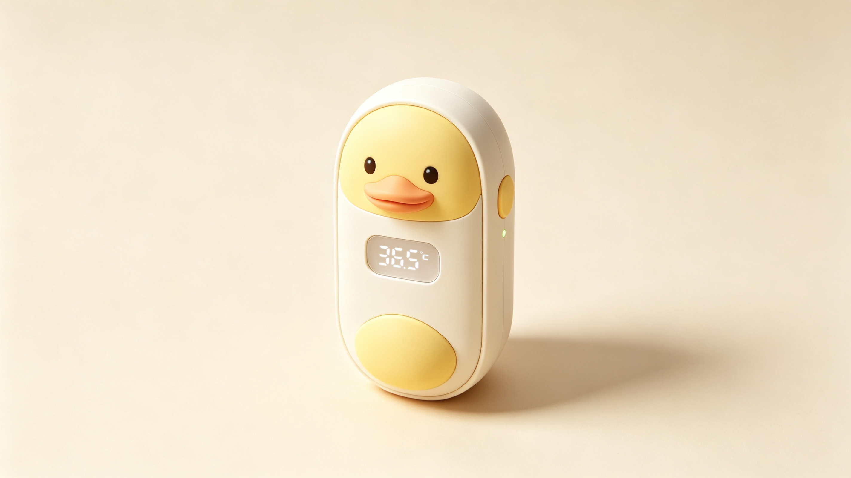 The thermometer，Mother and baby，bionics，Yellow duck，