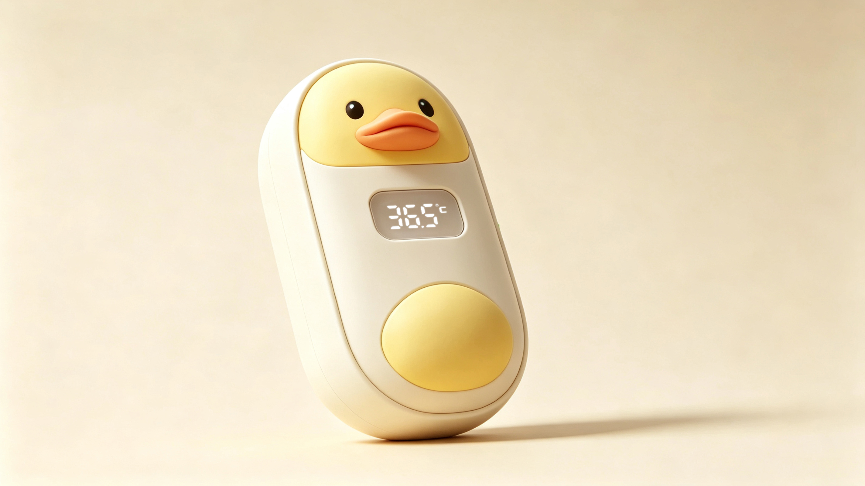 The thermometer，Mother and baby，bionics，Yellow duck，