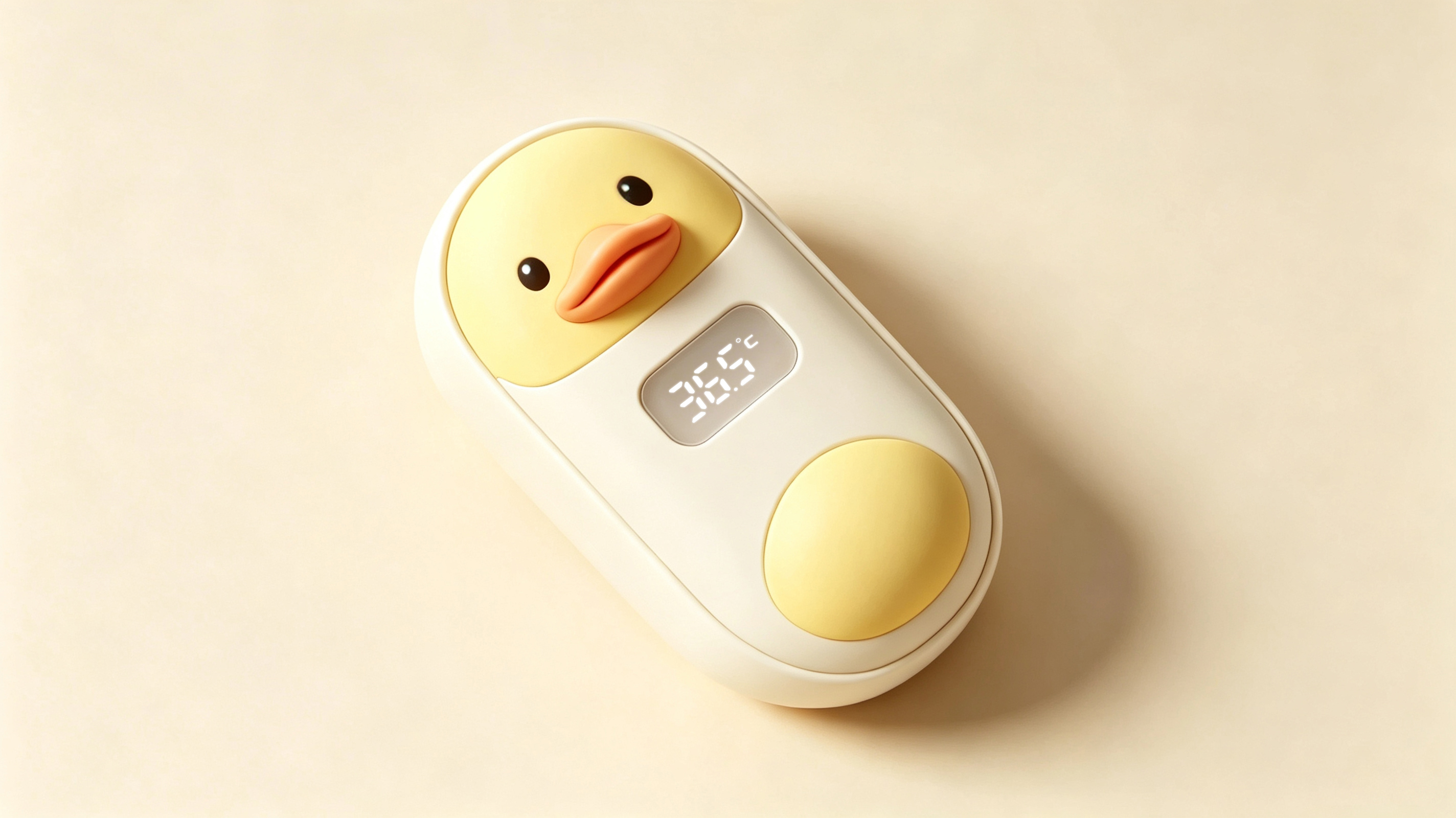 The thermometer，Mother and baby，bionics，Yellow duck，
