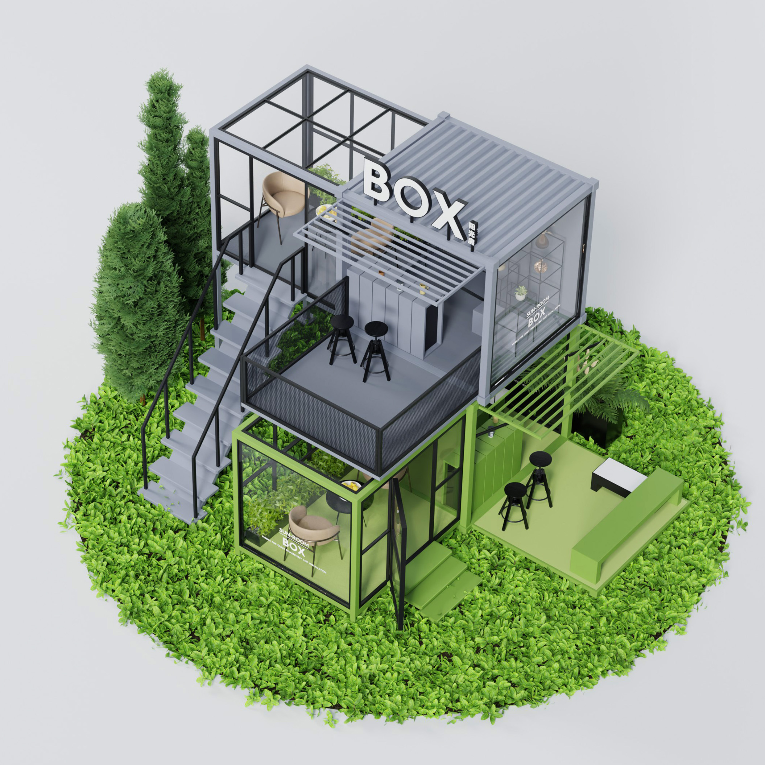 Sun room，Quick release design，