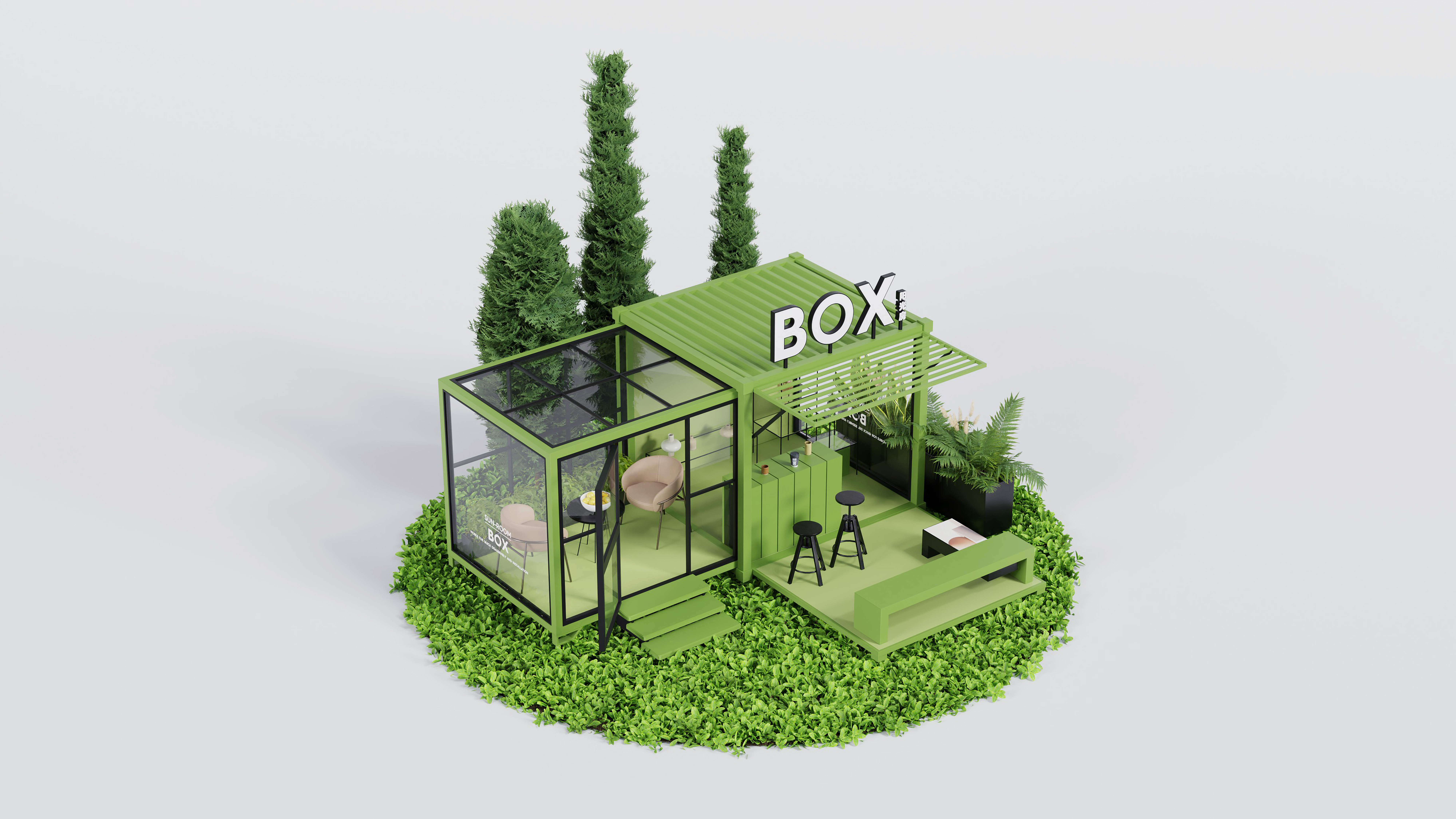 Sun room，Quick release design，